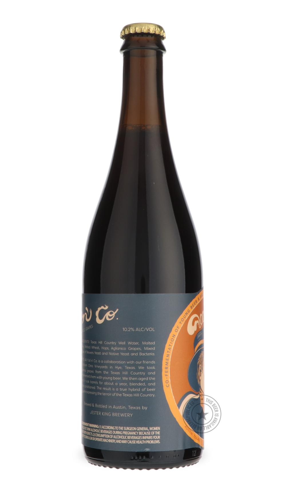 -Jester King- All Y'all N Co / William Chris Vineyards-Sour / Wild & Fruity- Only @ Beer Republic - The best online beer store for American & Canadian craft beer - Buy beer online from the USA and Canada - Bier online kopen - Amerikaans bier kopen - Craft beer store - Craft beer kopen - Amerikanisch bier kaufen - Bier online kaufen - Acheter biere online - IPA - Stout - Porter - New England IPA - Hazy IPA - Imperial Stout - Barrel Aged - Barrel Aged Imperial Stout - Brown - Dark beer - Blond - Blonde - Pils