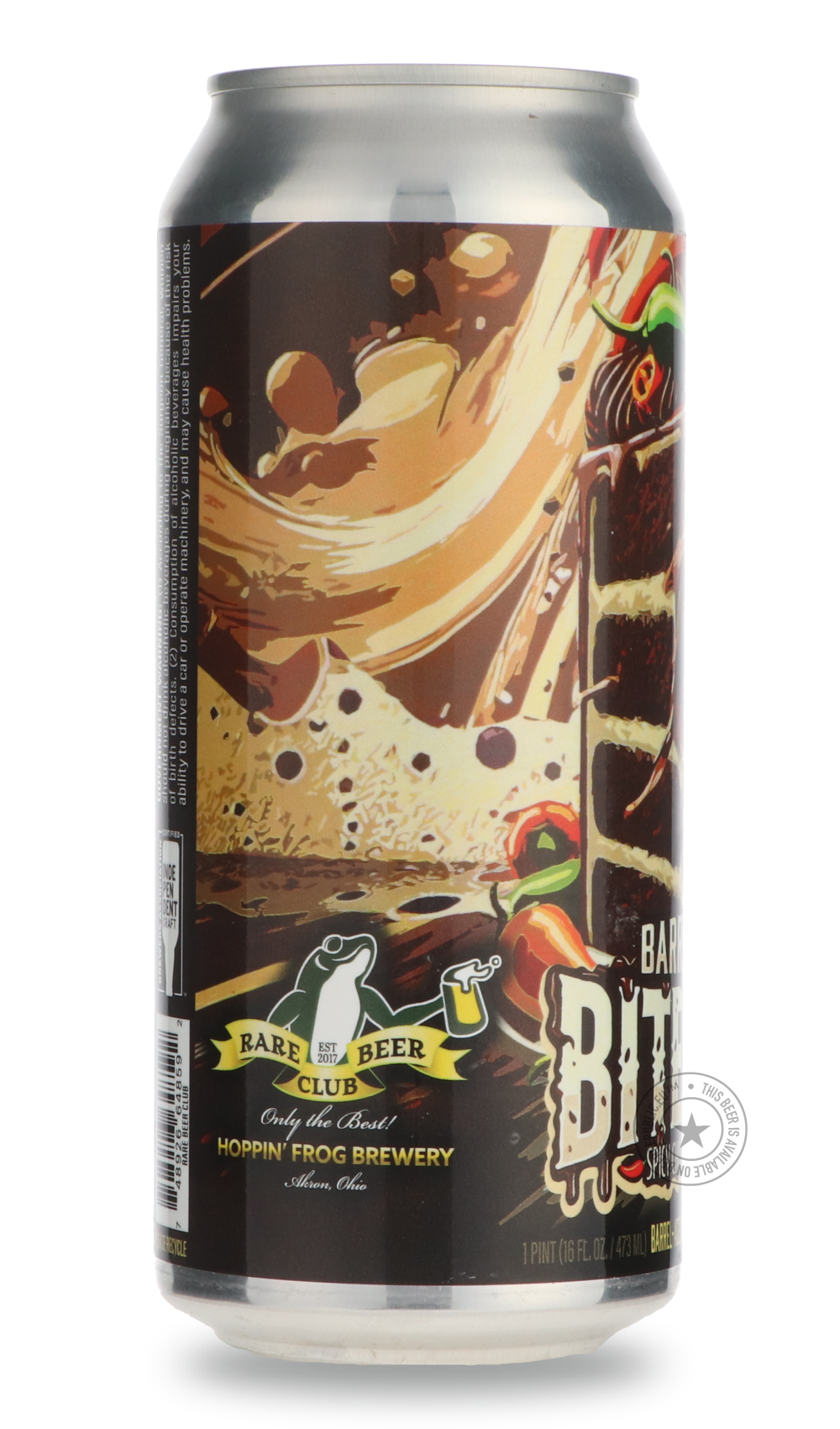 Hoppin' Frog- Barrel-Aged Bite of the Cake Spicy Chocolate Cake Stout-Stout & Porter- Only @ Beer Republic - The best online beer store for American & Canadian craft beer - Buy beer online from the USA and Canada - Bier online kopen - Amerikaans bier kopen - Craft beer store - Craft beer kopen - Amerikanisch bier kaufen - Bier online kaufen - Acheter biere online - IPA - Stout - Porter - New England IPA - Hazy IPA - Imperial Stout - Barrel Aged - Barrel Aged Imperial Stout - Brown - Dark beer - Blond - Blon