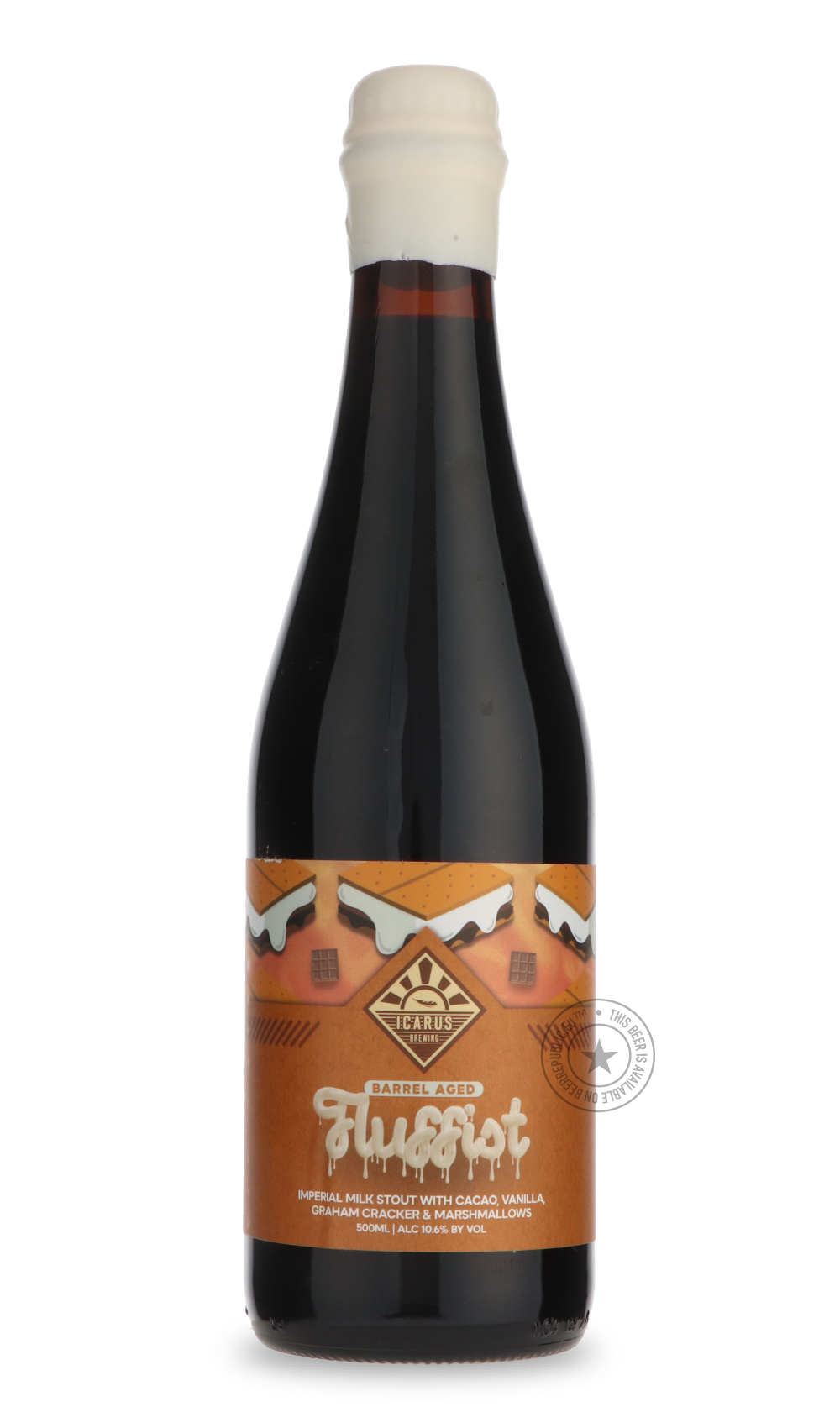 Icarus- Barrel Aged Fluffist-Stout & Porter- Only @ Beer Republic - The best online beer store for American & Canadian craft beer - Buy beer online from the USA and Canada - Bier online kopen - Amerikaans bier kopen - Craft beer store - Craft beer kopen - Amerikanisch bier kaufen - Bier online kaufen - Acheter biere online - IPA - Stout - Porter - New England IPA - Hazy IPA - Imperial Stout - Barrel Aged - Barrel Aged Imperial Stout - Brown - Dark beer - Blond - Blonde - Pilsner - Lager - Wheat - Weizen - A