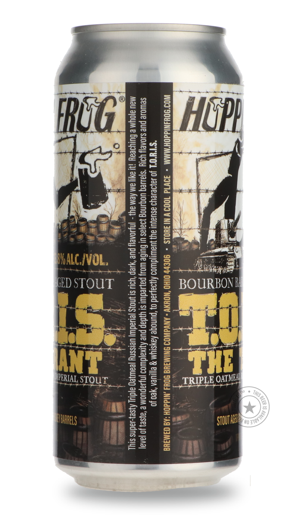 Hoppin' Frog- Barrel Aged T.O.R.I.S. the Tyrant-Stout & Porter- Only @ Beer Republic - The best online beer store for American & Canadian craft beer - Buy beer online from the USA and Canada - Bier online kopen - Amerikaans bier kopen - Craft beer store - Craft beer kopen - Amerikanisch bier kaufen - Bier online kaufen - Acheter biere online - IPA - Stout - Porter - New England IPA - Hazy IPA - Imperial Stout - Barrel Aged - Barrel Aged Imperial Stout - Brown - Dark beer - Blond - Blonde - Pilsner - Lager -