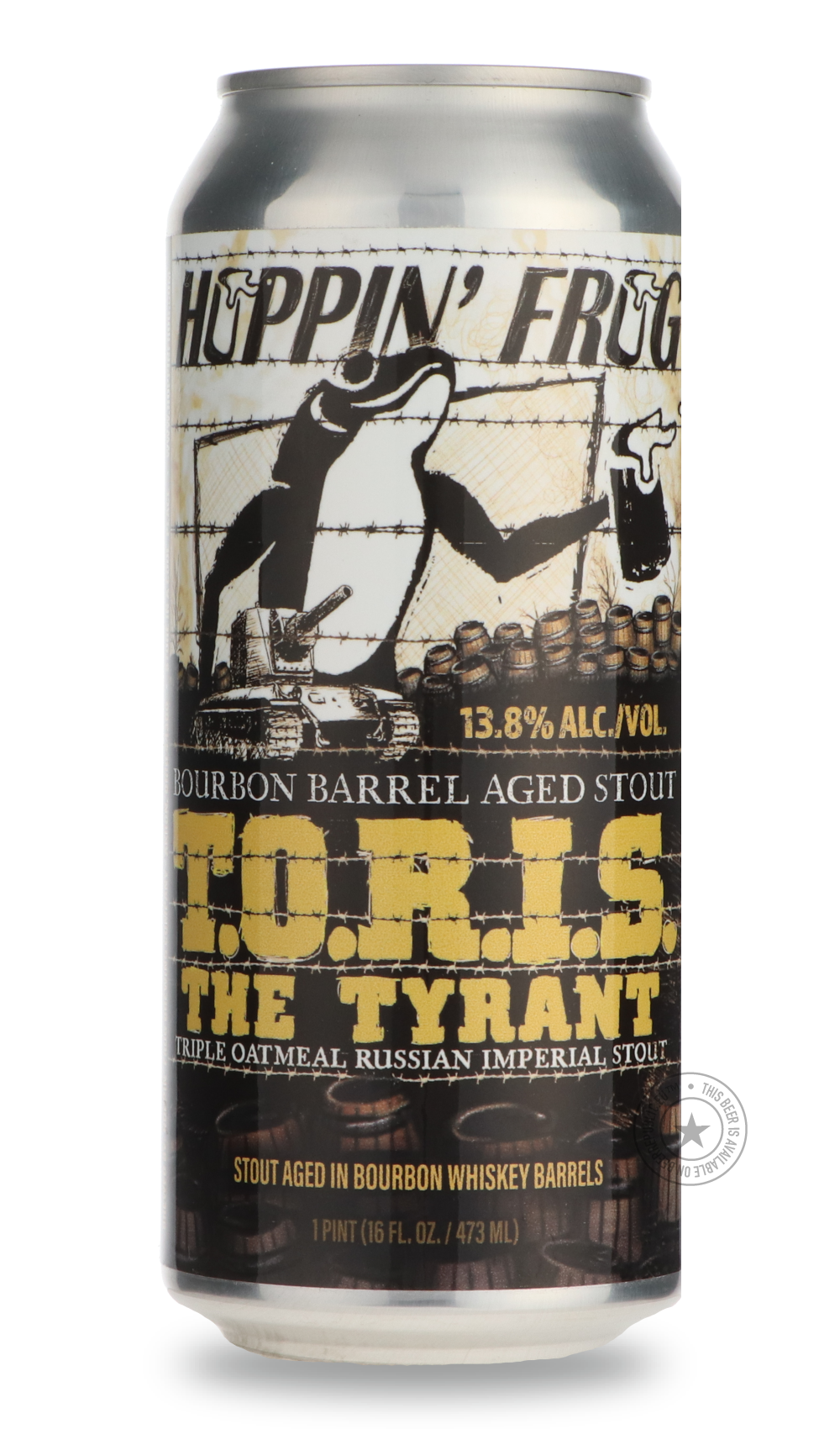 Hoppin' Frog- Barrel Aged T.O.R.I.S. the Tyrant-Stout & Porter- Only @ Beer Republic - The best online beer store for American & Canadian craft beer - Buy beer online from the USA and Canada - Bier online kopen - Amerikaans bier kopen - Craft beer store - Craft beer kopen - Amerikanisch bier kaufen - Bier online kaufen - Acheter biere online - IPA - Stout - Porter - New England IPA - Hazy IPA - Imperial Stout - Barrel Aged - Barrel Aged Imperial Stout - Brown - Dark beer - Blond - Blonde - Pilsner - Lager -