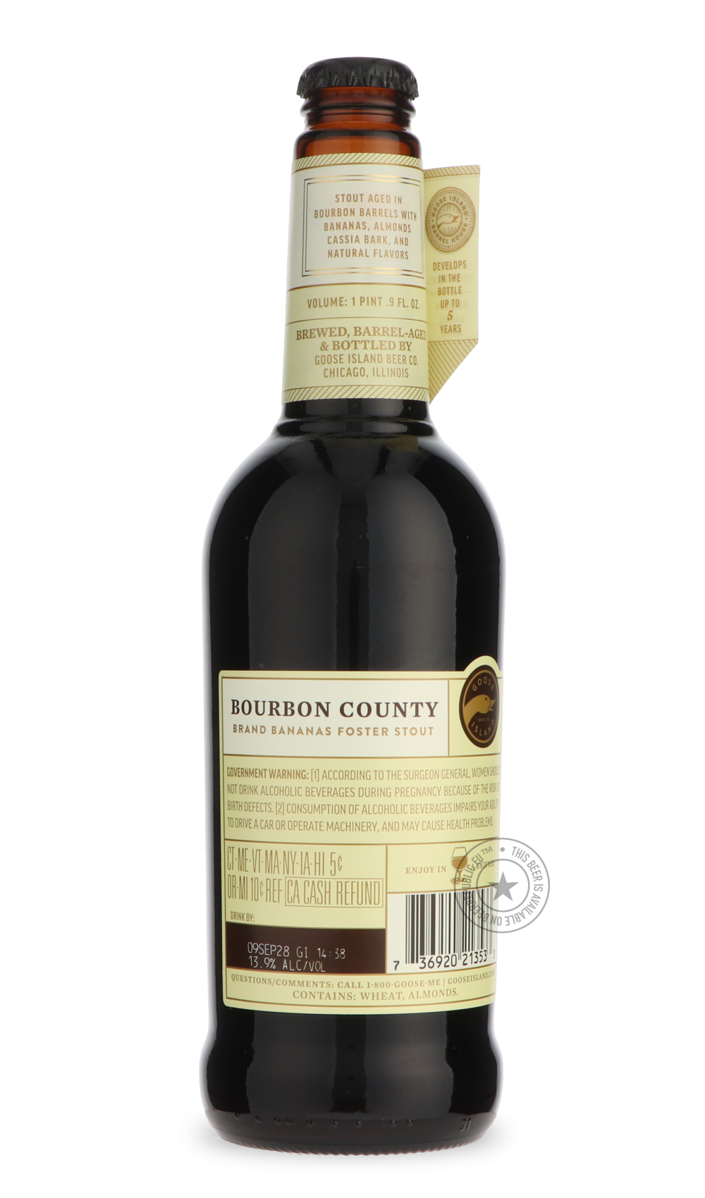 Goose Island- Bourbon County Brand Bananas Foster Stout 2023-Stout & Porter- Only @ Beer Republic - The best online beer store for American & Canadian craft beer - Buy beer online from the USA and Canada - Bier online kopen - Amerikaans bier kopen - Craft beer store - Craft beer kopen - Amerikanisch bier kaufen - Bier online kaufen - Acheter biere online - IPA - Stout - Porter - New England IPA - Hazy IPA - Imperial Stout - Barrel Aged - Barrel Aged Imperial Stout - Brown - Dark beer - Blond - Blonde - Pils