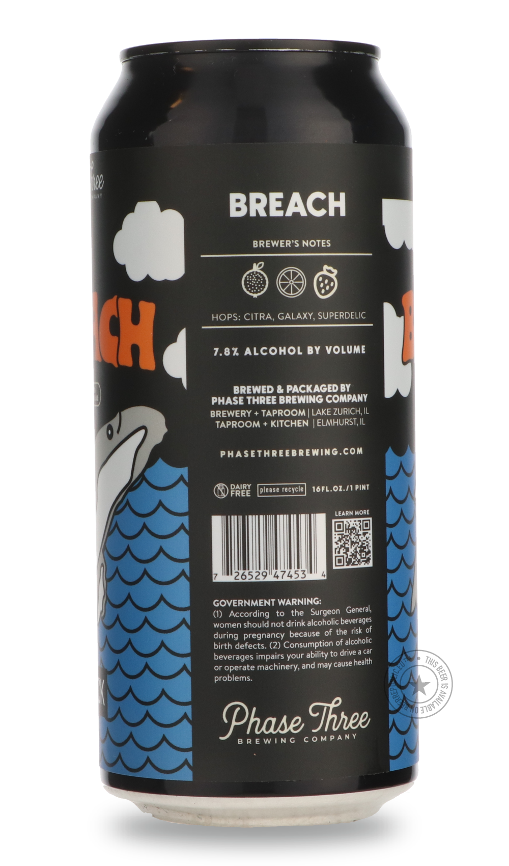 Phase Three- Breach / Finback-IPA- Only @ Beer Republic - The best online beer store for American & Canadian craft beer - Buy beer online from the USA and Canada - Bier online kopen - Amerikaans bier kopen - Craft beer store - Craft beer kopen - Amerikanisch bier kaufen - Bier online kaufen - Acheter biere online - IPA - Stout - Porter - New England IPA - Hazy IPA - Imperial Stout - Barrel Aged - Barrel Aged Imperial Stout - Brown - Dark beer - Blond - Blonde - Pilsner - Lager - Wheat - Weizen - Amber - Bar