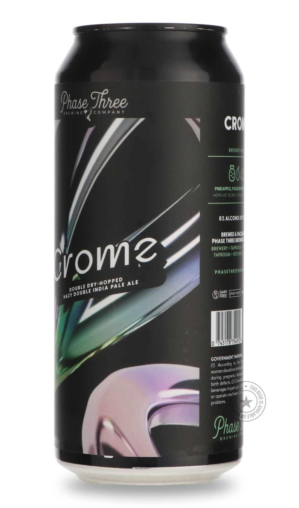 -Phase Three- Crome-IPA- Only @ Beer Republic - The best online beer store for American & Canadian craft beer - Buy beer online from the USA and Canada - Bier online kopen - Amerikaans bier kopen - Craft beer store - Craft beer kopen - Amerikanisch bier kaufen - Bier online kaufen - Acheter biere online - IPA - Stout - Porter - New England IPA - Hazy IPA - Imperial Stout - Barrel Aged - Barrel Aged Imperial Stout - Brown - Dark beer - Blond - Blonde - Pilsner - Lager - Wheat - Weizen - Amber - Barley Wine -