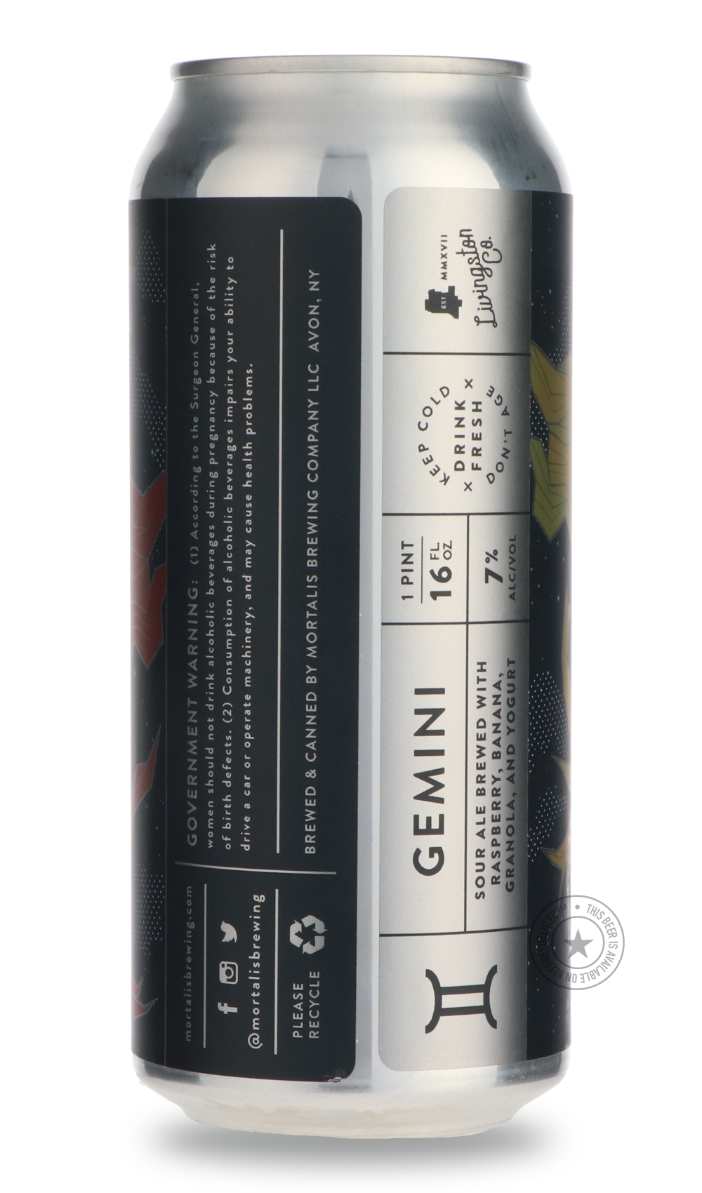 -Mortalis- Gemini | Raspberry + Banana + Parfait-Sour / Wild & Fruity- Only @ Beer Republic - The best online beer store for American & Canadian craft beer - Buy beer online from the USA and Canada - Bier online kopen - Amerikaans bier kopen - Craft beer store - Craft beer kopen - Amerikanisch bier kaufen - Bier online kaufen - Acheter biere online - IPA - Stout - Porter - New England IPA - Hazy IPA - Imperial Stout - Barrel Aged - Barrel Aged Imperial Stout - Brown - Dark beer - Blond - Blonde - Pilsner -