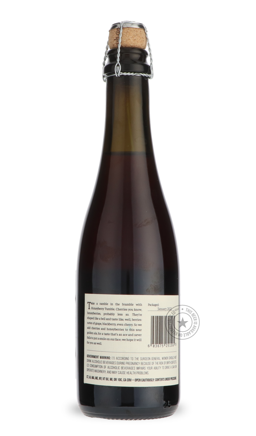 -Allagash- Honeyberry Tumble-Sour / Wild & Fruity- Only @ Beer Republic - The best online beer store for American & Canadian craft beer - Buy beer online from the USA and Canada - Bier online kopen - Amerikaans bier kopen - Craft beer store - Craft beer kopen - Amerikanisch bier kaufen - Bier online kaufen - Acheter biere online - IPA - Stout - Porter - New England IPA - Hazy IPA - Imperial Stout - Barrel Aged - Barrel Aged Imperial Stout - Brown - Dark beer - Blond - Blonde - Pilsner - Lager - Wheat - Weiz