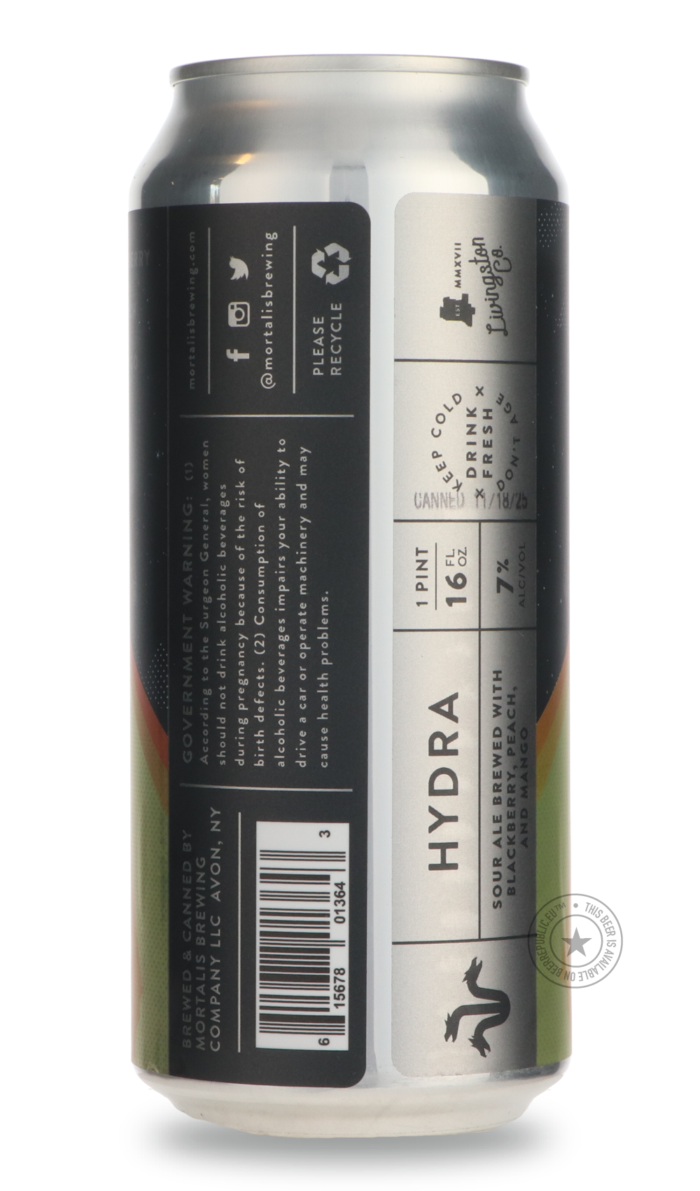 Mortalis- Hydra | Blackberry + Peach + Mango-Sour / Wild & Fruity- Only @ Beer Republic - The best online beer store for American & Canadian craft beer - Buy beer online from the USA and Canada - Bier online kopen - Amerikaans bier kopen - Craft beer store - Craft beer kopen - Amerikanisch bier kaufen - Bier online kaufen - Acheter biere online - IPA - Stout - Porter - New England IPA - Hazy IPA - Imperial Stout - Barrel Aged - Barrel Aged Imperial Stout - Brown - Dark beer - Blond - Blonde - Pilsner - Lage