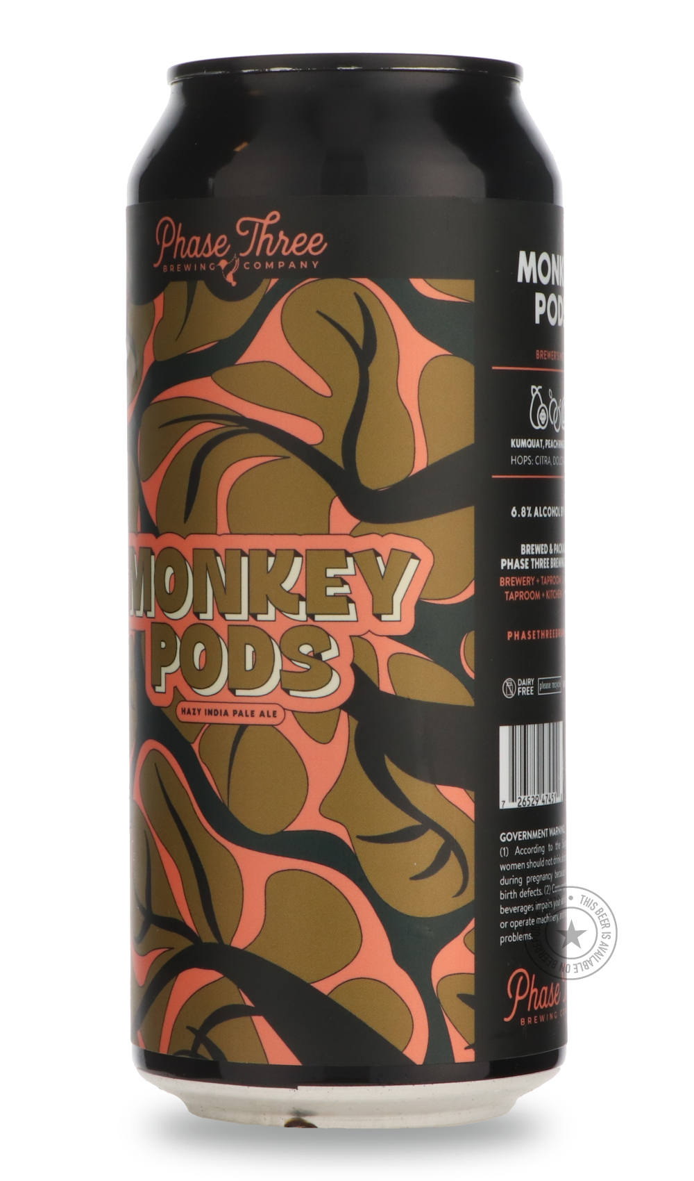 Phase Three- Monkey Pods-IPA- Only @ Beer Republic - The best online beer store for American & Canadian craft beer - Buy beer online from the USA and Canada - Bier online kopen - Amerikaans bier kopen - Craft beer store - Craft beer kopen - Amerikanisch bier kaufen - Bier online kaufen - Acheter biere online - IPA - Stout - Porter - New England IPA - Hazy IPA - Imperial Stout - Barrel Aged - Barrel Aged Imperial Stout - Brown - Dark beer - Blond - Blonde - Pilsner - Lager - Wheat - Weizen - Amber - Barley W