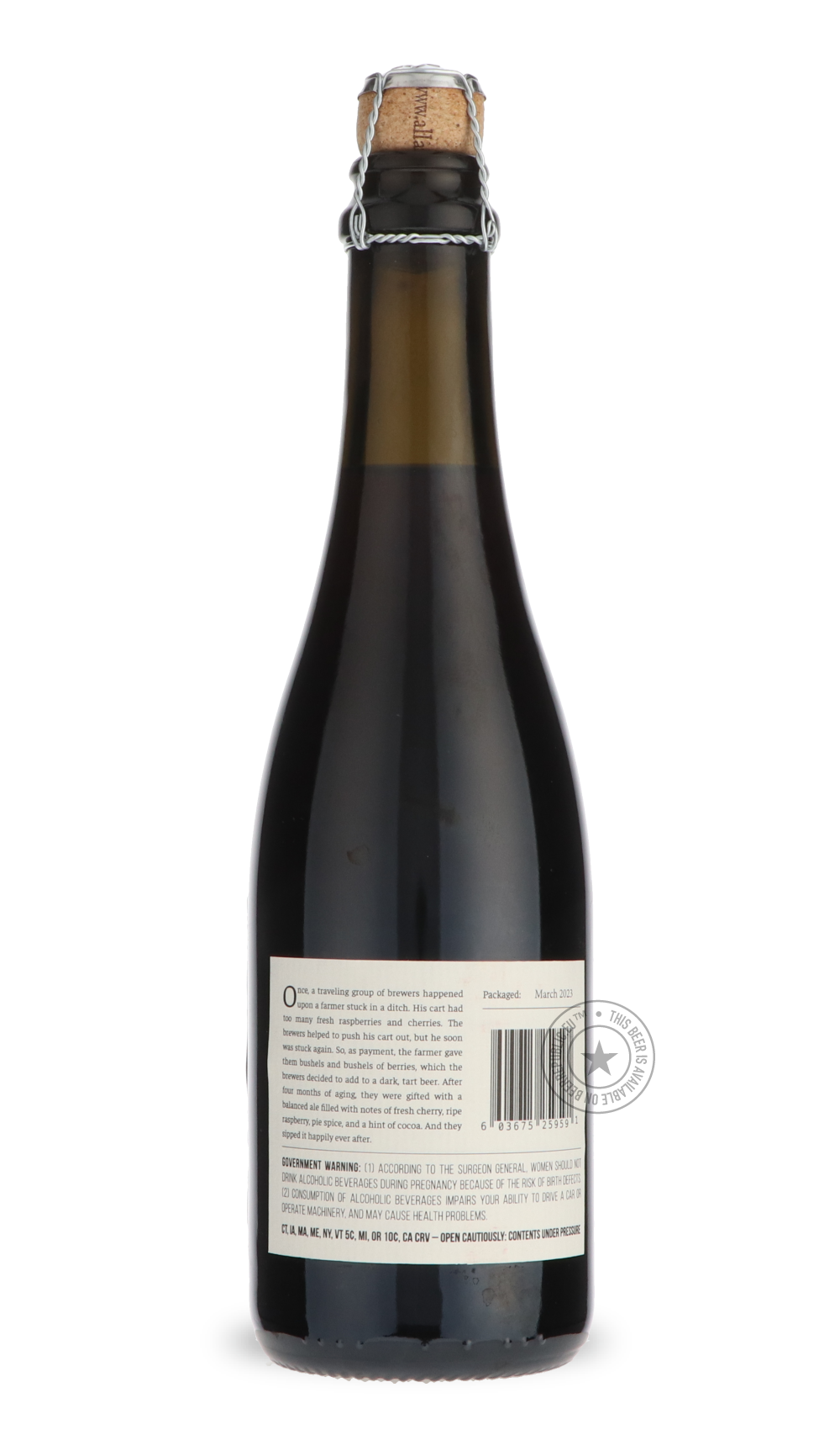 -Allagash- Once Upon An Orchard - Cherries & Raspberries-Sour / Wild & Fruity- Only @ Beer Republic - The best online beer store for American & Canadian craft beer - Buy beer online from the USA and Canada - Bier online kopen - Amerikaans bier kopen - Craft beer store - Craft beer kopen - Amerikanisch bier kaufen - Bier online kaufen - Acheter biere online - IPA - Stout - Porter - New England IPA - Hazy IPA - Imperial Stout - Barrel Aged - Barrel Aged Imperial Stout - Brown - Dark beer - Blond - Blonde - Pi