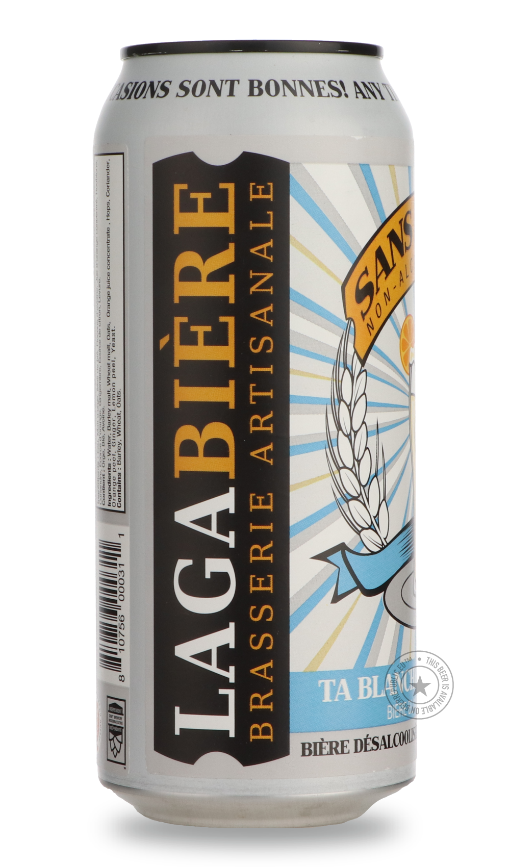 -Lagabière- Ta Blanche Sans Alcool-Specials- Only @ Beer Republic - The best online beer store for American & Canadian craft beer - Buy beer online from the USA and Canada - Bier online kopen - Amerikaans bier kopen - Craft beer store - Craft beer kopen - Amerikanisch bier kaufen - Bier online kaufen - Acheter biere online - IPA - Stout - Porter - New England IPA - Hazy IPA - Imperial Stout - Barrel Aged - Barrel Aged Imperial Stout - Brown - Dark beer - Blond - Blonde - Pilsner - Lager - Wheat - Weizen - A