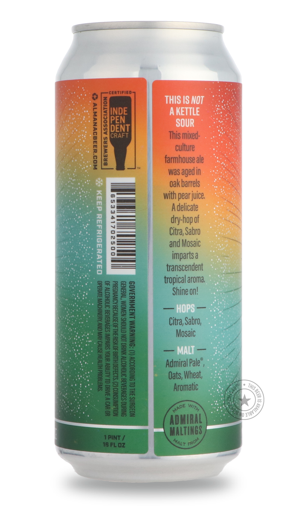 -Almanac- Sunshine & Opportunity-Sour / Wild & Fruity- Only @ Beer Republic - The best online beer store for American & Canadian craft beer - Buy beer online from the USA and Canada - Bier online kopen - Amerikaans bier kopen - Craft beer store - Craft beer kopen - Amerikanisch bier kaufen - Bier online kaufen - Acheter biere online - IPA - Stout - Porter - New England IPA - Hazy IPA - Imperial Stout - Barrel Aged - Barrel Aged Imperial Stout - Brown - Dark beer - Blond - Blonde - Pilsner - Lager - Wheat - 