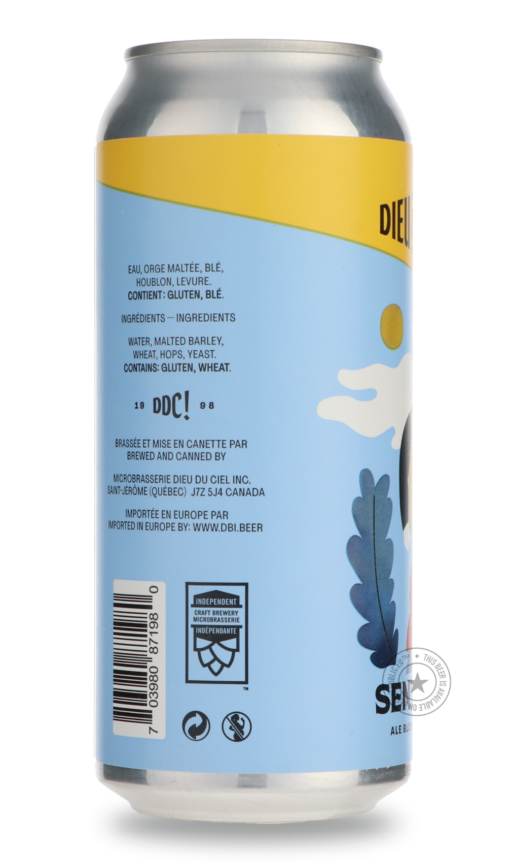 Dieu du Ciel- Sentinelle-Pale- Only @ Beer Republic - The best online beer store for American & Canadian craft beer - Buy beer online from the USA and Canada - Bier online kopen - Amerikaans bier kopen - Craft beer store - Craft beer kopen - Amerikanisch bier kaufen - Bier online kaufen - Acheter biere online - IPA - Stout - Porter - New England IPA - Hazy IPA - Imperial Stout - Barrel Aged - Barrel Aged Imperial Stout - Brown - Dark beer - Blond - Blonde - Pilsner - Lager - Wheat - Weizen - Amber - Barley