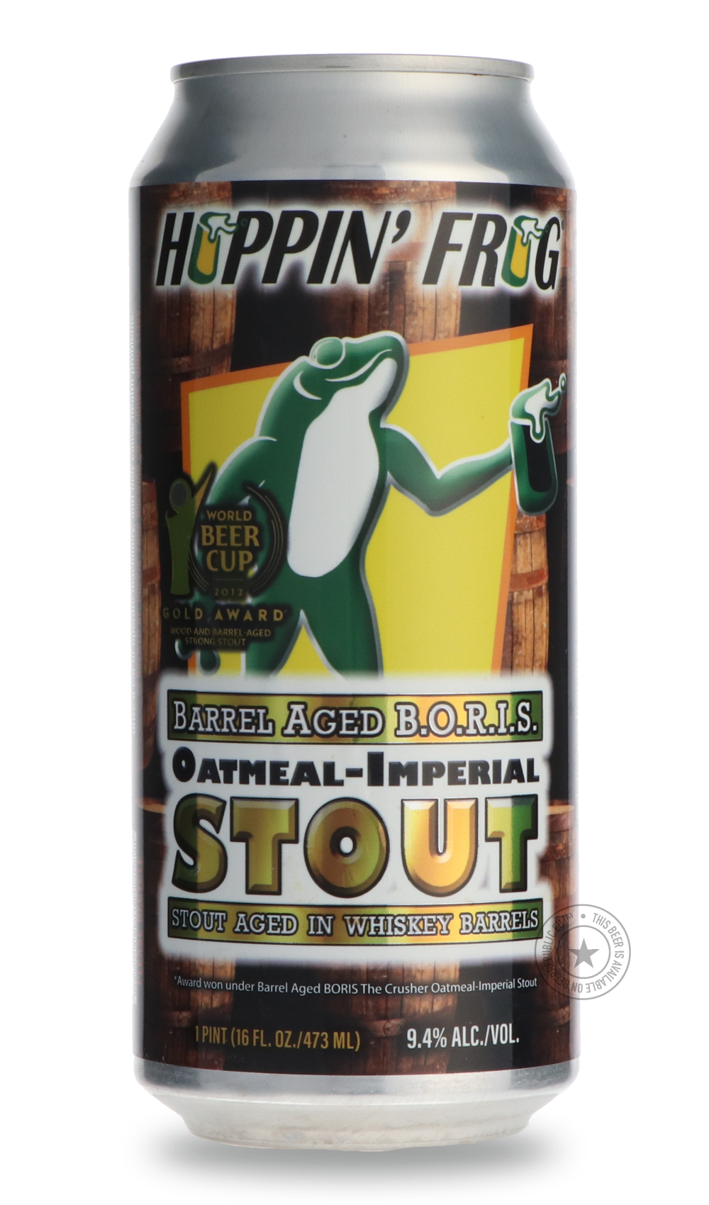 Hoppin' Frog- Barrel Aged B.O.R.I.S.-Stout & Porter- Only @ Beer Republic - De beste online bierwinkel voor Amerikaans en Canadees craft bier - Koop bier online uit de VS en Canada - Bier online kopen - Amerikaans bier kopen - Craft beer store - Craft beer kopen - Amerikaans bier kaufen - Bier online kaufen - Acheter biere online - IPA - Stout - Porter - New England IPA - Hazy IPA - Imperial Stout - Barrel Aged - Barrel Aged Imperial Stout - Bruin - Donker bier - Blond - Blond - Pils - Lager - Tarwe - We