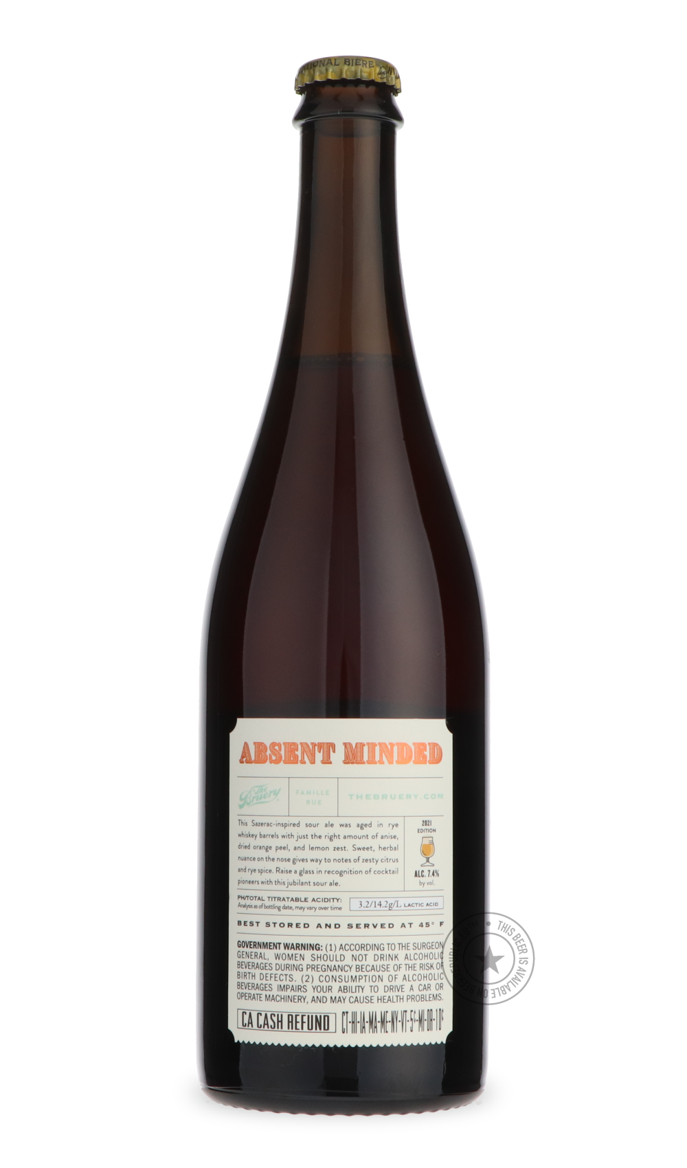 -The Bruery- Terreux Absent Minded-Sour / Wild & Fruity- Only @ Beer Republic - The best online beer store for American & Canadian craft beer - Buy beer online from the USA and Canada - Bier online kopen - Amerikaans bier kopen - Craft beer store - Craft beer kopen - Amerikanisch bier kaufen - Bier online kaufen - Acheter biere online - IPA - Stout - Porter - New England IPA - Hazy IPA - Imperial Stout - Barrel Aged - Barrel Aged Imperial Stout - Brown - Dark beer - Blond - Blonde - Pilsner - Lager - Wheat 