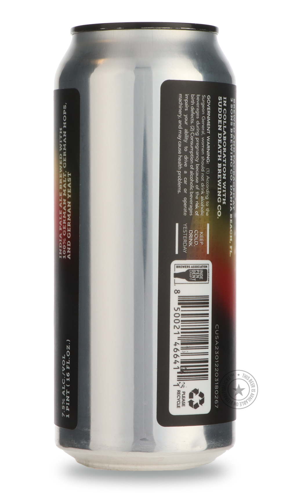 3 Sons- Bar Down / Sudden Death-IPA- Only @ Beer Republic - The best online beer store for American & Canadian craft beer - Buy beer online from the USA and Canada - Bier online kopen - Amerikaans bier kopen - Craft beer store - Craft beer kopen - Amerikanisch bier kaufen - Bier online kaufen - Acheter biere online - IPA - Stout - Porter - New England IPA - Hazy IPA - Imperial Stout - Barrel Aged - Barrel Aged Imperial Stout - Brown - Dark beer - Blond - Blonde - Pilsner - Lager - Wheat - Weizen - Amber - B