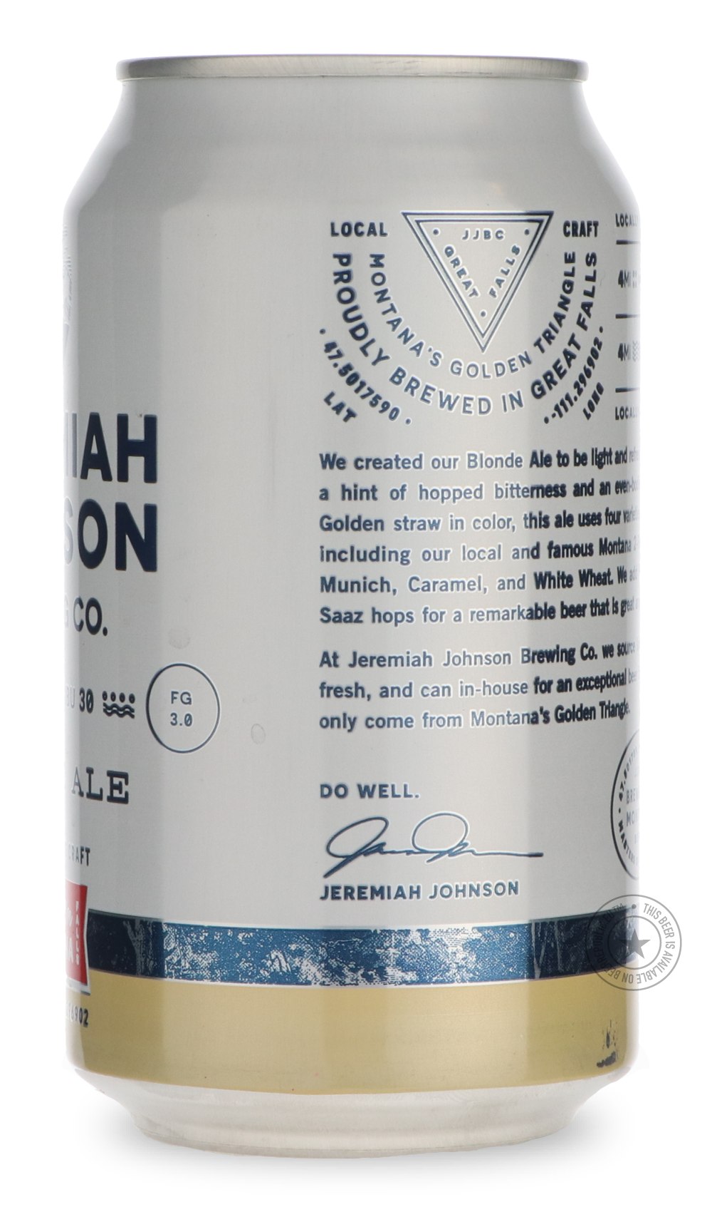 -Jeremiah Johnson- Blonde Ale-Pale- Only @ Beer Republic - The best online beer store for American & Canadian craft beer - Buy beer online from the USA and Canada - Bier online kopen - Amerikaans bier kopen - Craft beer store - Craft beer kopen - Amerikanisch bier kaufen - Bier online kaufen - Acheter biere online - IPA - Stout - Porter - New England IPA - Hazy IPA - Imperial Stout - Barrel Aged - Barrel Aged Imperial Stout - Brown - Dark beer - Blond - Blonde - Pilsner - Lager - Wheat - Weizen - Amber - Ba