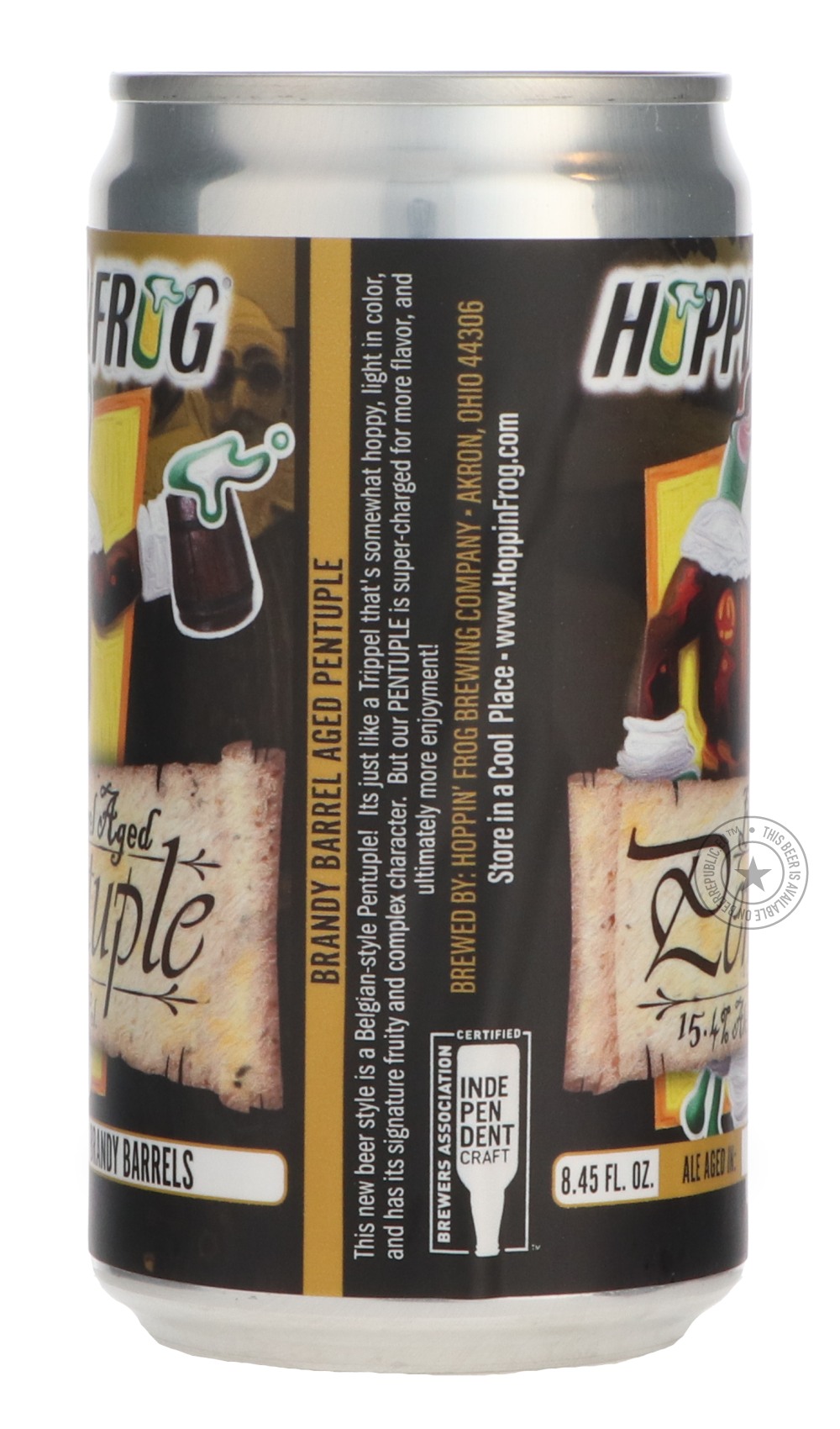 -Hoppin' Frog- Brandy Barrel-Aged Pentuple-Pale- Only @ Beer Republic - The best online beer store for American & Canadian craft beer - Buy beer online from the USA and Canada - Bier online kopen - Amerikaans bier kopen - Craft beer store - Craft beer kopen - Amerikanisch bier kaufen - Bier online kaufen - Acheter biere online - IPA - Stout - Porter - New England IPA - Hazy IPA - Imperial Stout - Barrel Aged - Barrel Aged Imperial Stout - Brown - Dark beer - Blond - Blonde - Pilsner - Lager - Wheat - Weizen