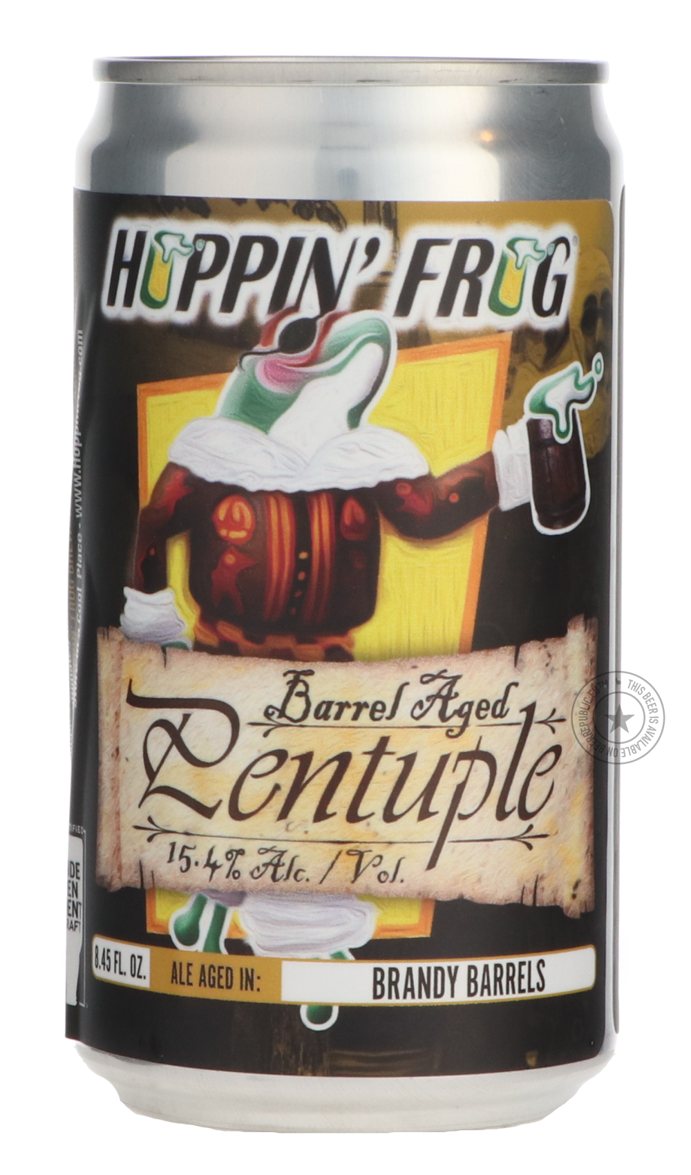 -Hoppin' Frog- Brandy Barrel-Aged Pentuple-Pale- Only @ Beer Republic - The best online beer store for American & Canadian craft beer - Buy beer online from the USA and Canada - Bier online kopen - Amerikaans bier kopen - Craft beer store - Craft beer kopen - Amerikanisch bier kaufen - Bier online kaufen - Acheter biere online - IPA - Stout - Porter - New England IPA - Hazy IPA - Imperial Stout - Barrel Aged - Barrel Aged Imperial Stout - Brown - Dark beer - Blond - Blonde - Pilsner - Lager - Wheat - Weizen