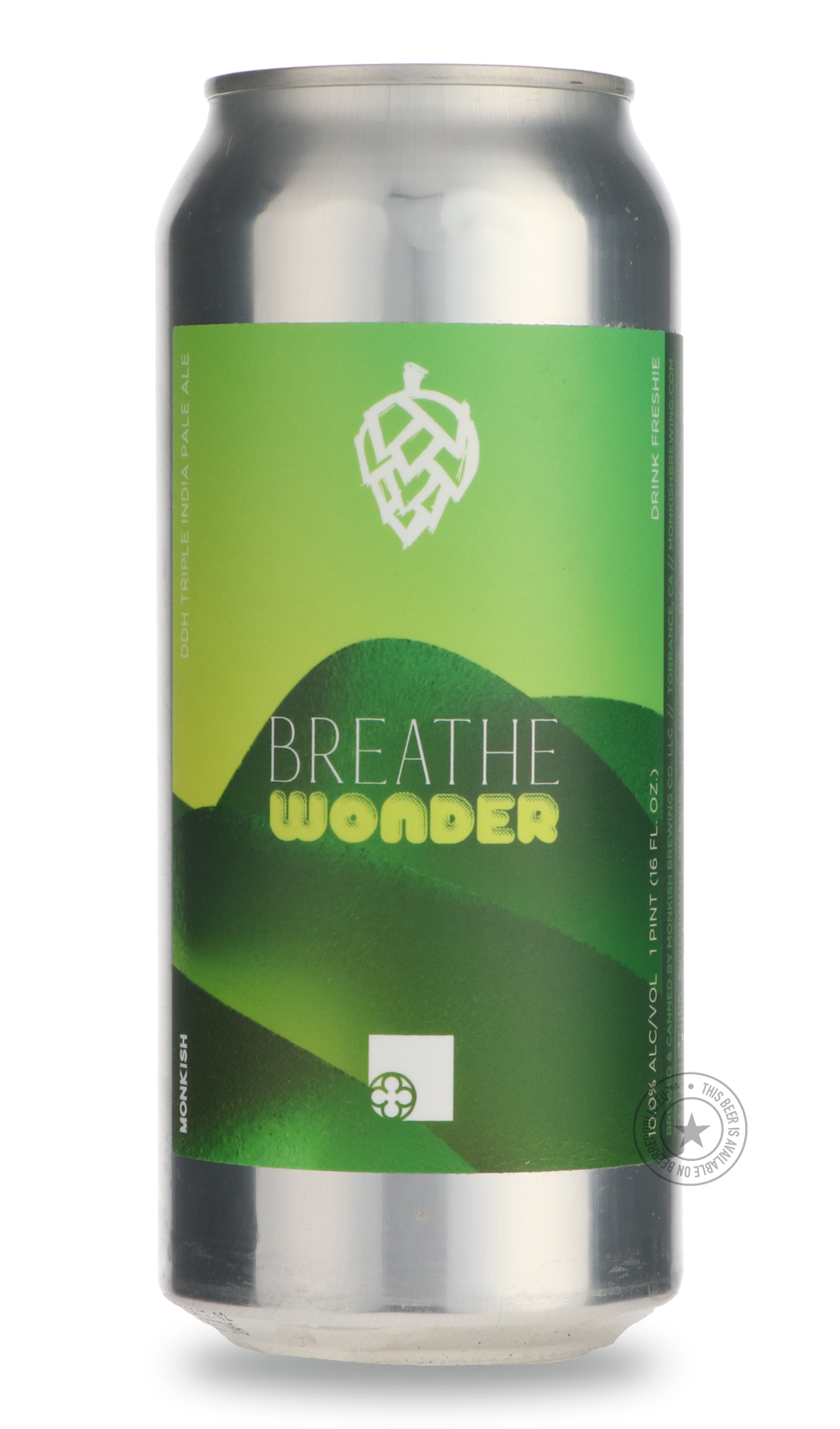 -Monkish- Breathe Wonder-IPA- Only @ Beer Republic - The best online beer store for American & Canadian craft beer - Buy beer online from the USA and Canada - Bier online kopen - Amerikaans bier kopen - Craft beer store - Craft beer kopen - Amerikanisch bier kaufen - Bier online kaufen - Acheter biere online - IPA - Stout - Porter - New England IPA - Hazy IPA - Imperial Stout - Barrel Aged - Barrel Aged Imperial Stout - Brown - Dark beer - Blond - Blonde - Pilsner - Lager - Wheat - Weizen - Amber - Barley W