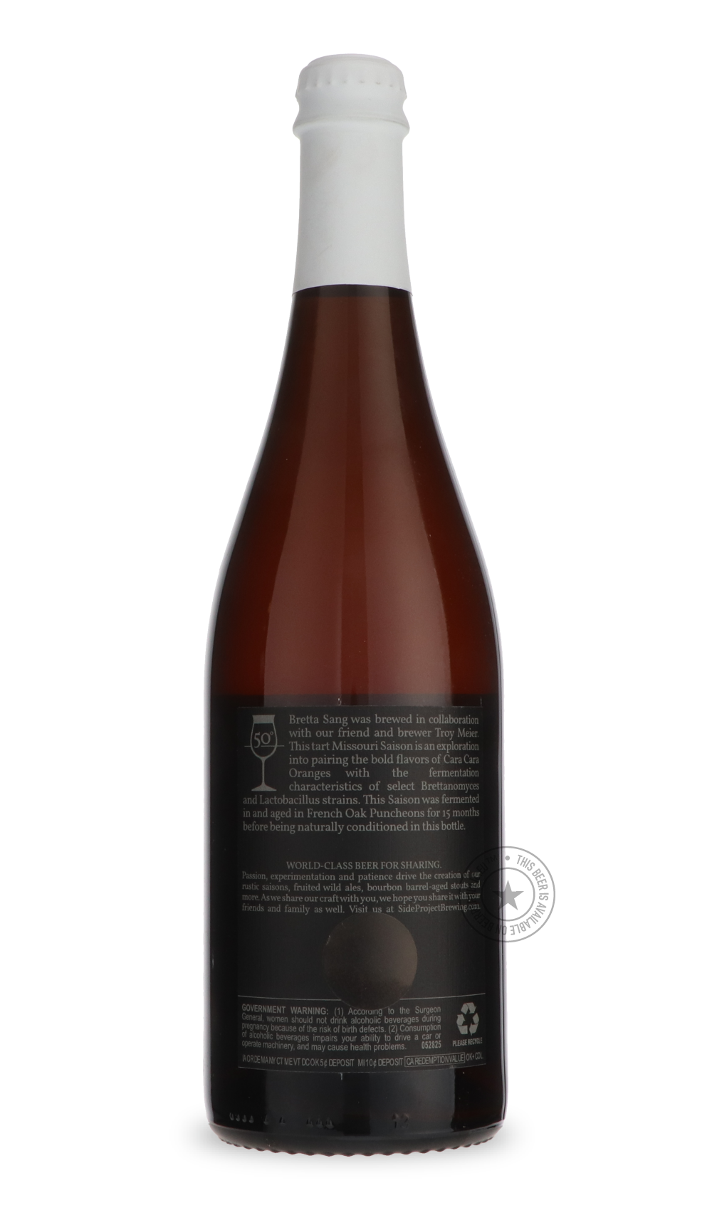 Side Project- Bretta Sang-Sour / Wild & Fruity- Only @ Beer Republic - The best online beer store for American & Canadian craft beer - Buy beer online from the USA and Canada - Bier online kopen - Amerikaans bier kopen - Craft beer store - Craft beer kopen - Amerikanisch bier kaufen - Bier online kaufen - Acheter biere online - IPA - Stout - Porter - New England IPA - Hazy IPA - Imperial Stout - Barrel Aged - Barrel Aged Imperial Stout - Brown - Dark beer - Blond - Blonde - Pilsner - Lager - Wheat - Weizen 
