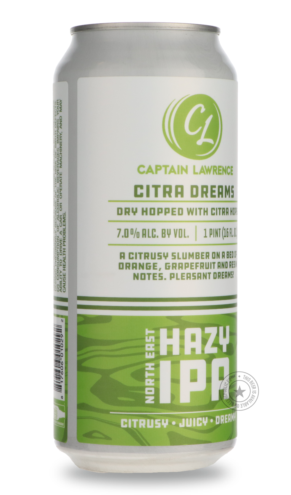 -Captain Lawrence- Citra Dreams-IPA- Only @ Beer Republic - The best online beer store for American & Canadian craft beer - Buy beer online from the USA and Canada - Bier online kopen - Amerikaans bier kopen - Craft beer store - Craft beer kopen - Amerikanisch bier kaufen - Bier online kaufen - Acheter biere online - IPA - Stout - Porter - New England IPA - Hazy IPA - Imperial Stout - Barrel Aged - Barrel Aged Imperial Stout - Brown - Dark beer - Blond - Blonde - Pilsner - Lager - Wheat - Weizen - Amber - B