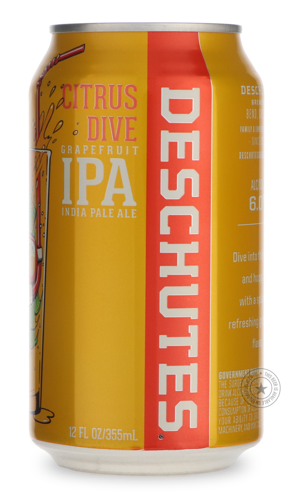 -Deschutes- Citrus Dive-IPA- Only @ Beer Republic - The best online beer store for American & Canadian craft beer - Buy beer online from the USA and Canada - Bier online kopen - Amerikaans bier kopen - Craft beer store - Craft beer kopen - Amerikanisch bier kaufen - Bier online kaufen - Acheter biere online - IPA - Stout - Porter - New England IPA - Hazy IPA - Imperial Stout - Barrel Aged - Barrel Aged Imperial Stout - Brown - Dark beer - Blond - Blonde - Pilsner - Lager - Wheat - Weizen - Amber - Barley Wi