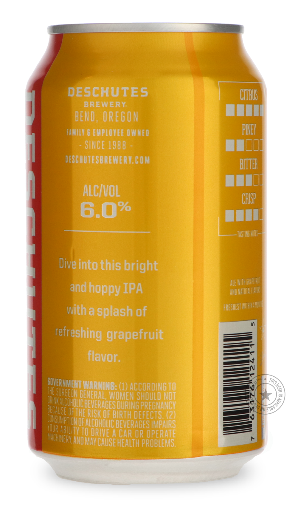 -Deschutes- Citrus Dive-IPA- Only @ Beer Republic - The best online beer store for American & Canadian craft beer - Buy beer online from the USA and Canada - Bier online kopen - Amerikaans bier kopen - Craft beer store - Craft beer kopen - Amerikanisch bier kaufen - Bier online kaufen - Acheter biere online - IPA - Stout - Porter - New England IPA - Hazy IPA - Imperial Stout - Barrel Aged - Barrel Aged Imperial Stout - Brown - Dark beer - Blond - Blonde - Pilsner - Lager - Wheat - Weizen - Amber - Barley Wi