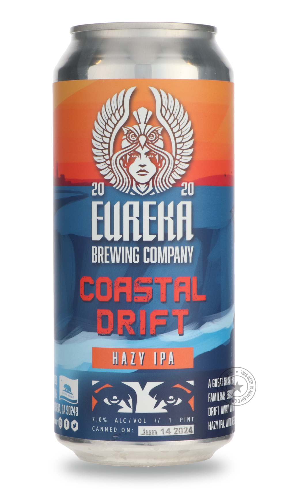 -Eureka- Coastal Drift-IPA- Only @ Beer Republic - The best online beer store for American & Canadian craft beer - Buy beer online from the USA and Canada - Bier online kopen - Amerikaans bier kopen - Craft beer store - Craft beer kopen - Amerikanisch bier kaufen - Bier online kaufen - Acheter biere online - IPA - Stout - Porter - New England IPA - Hazy IPA - Imperial Stout - Barrel Aged - Barrel Aged Imperial Stout - Brown - Dark beer - Blond - Blonde - Pilsner - Lager - Wheat - Weizen - Amber - Barley Win