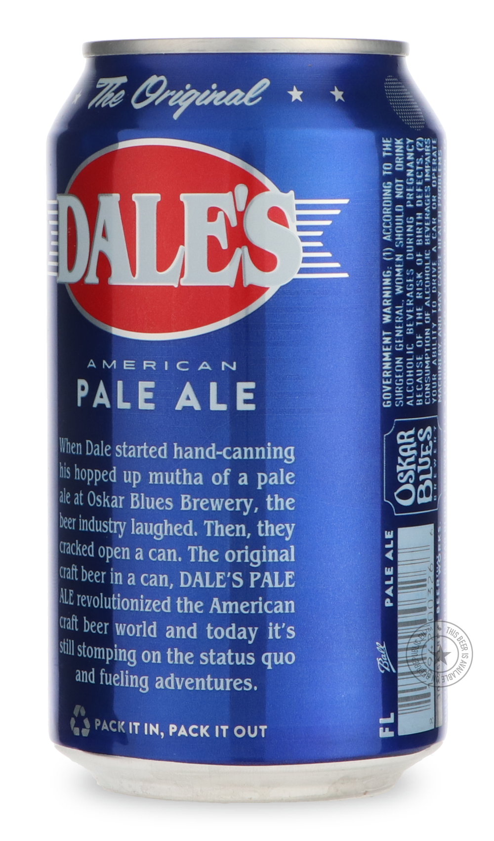 -Oskar Blues- Dale's Pale Ale-Pale- Only @ Beer Republic - The best online beer store for American & Canadian craft beer - Buy beer online from the USA and Canada - Bier online kopen - Amerikaans bier kopen - Craft beer store - Craft beer kopen - Amerikanisch bier kaufen - Bier online kaufen - Acheter biere online - IPA - Stout - Porter - New England IPA - Hazy IPA - Imperial Stout - Barrel Aged - Barrel Aged Imperial Stout - Brown - Dark beer - Blond - Blonde - Pilsner - Lager - Wheat - Weizen - Amber - Ba