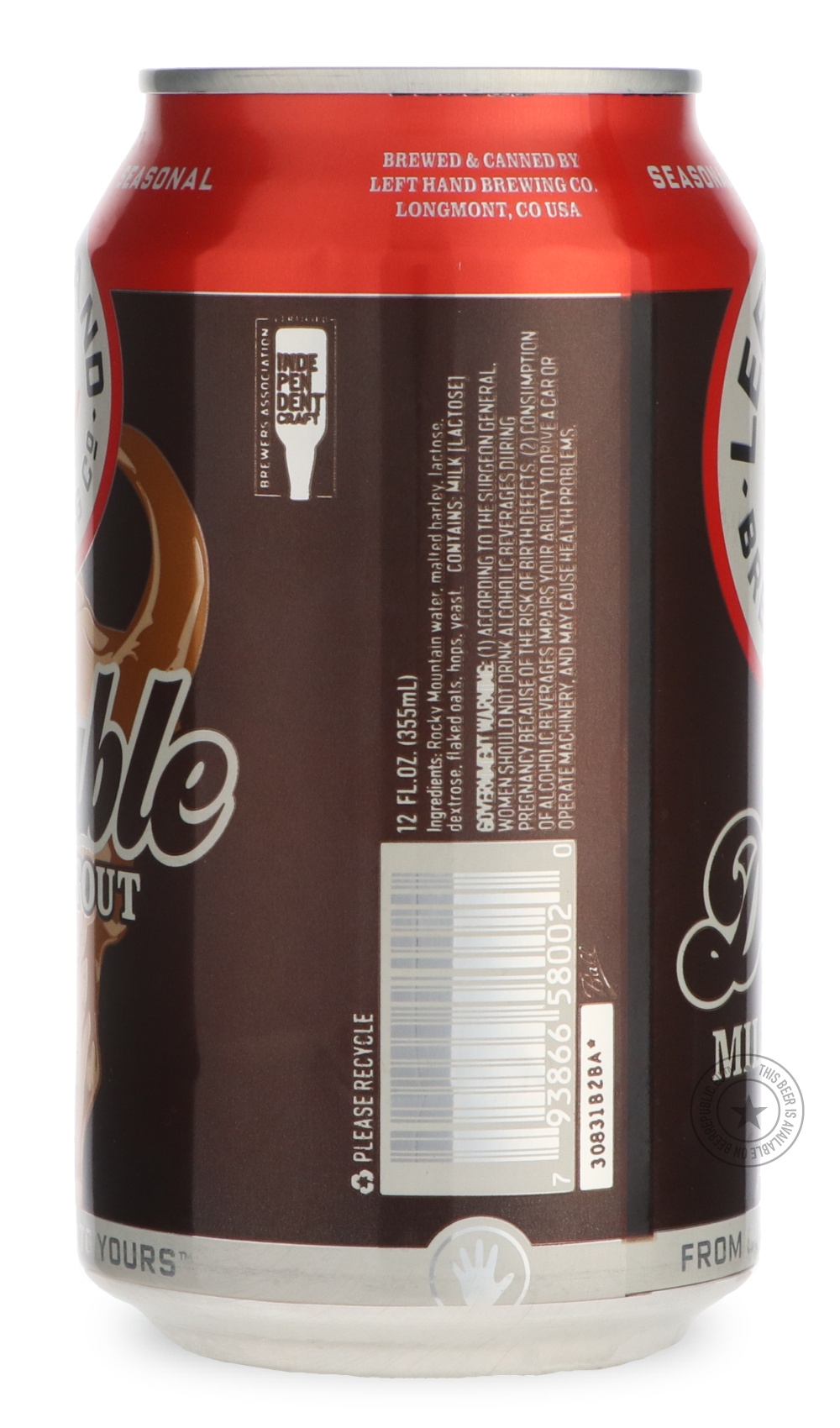 -Left Hand- Double Milk Stout-Stout & Porter- Only @ Beer Republic - The best online beer store for American & Canadian craft beer - Buy beer online from the USA and Canada - Bier online kopen - Amerikaans bier kopen - Craft beer store - Craft beer kopen - Amerikanisch bier kaufen - Bier online kaufen - Acheter biere online - IPA - Stout - Porter - New England IPA - Hazy IPA - Imperial Stout - Barrel Aged - Barrel Aged Imperial Stout - Brown - Dark beer - Blond - Blonde - Pilsner - Lager - Wheat - Weizen - 