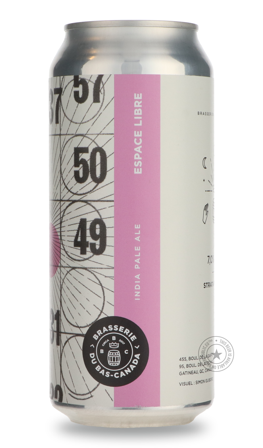 Brasserie du Bas-Canada- Espace Libre-IPA- Only @ Beer Republic - The best online beer store for American & Canadian craft beer - Buy beer online from the USA and Canada - Bier online kopen - Amerikaans bier kopen - Craft beer store - Craft beer kopen - Amerikanisch bier kaufen - Bier online kaufen - Acheter biere online - IPA - Stout - Porter - New England IPA - Hazy IPA - Imperial Stout - Barrel Aged - Barrel Aged Imperial Stout - Brown - Dark beer - Blond - Blonde - Pilsner - Lager - Wheat - Weizen - Amb