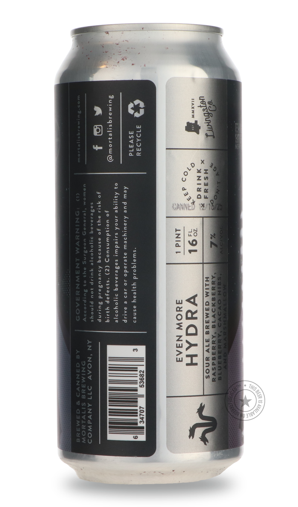 Mortalis- Even More Hydra / Evil Twin-Sour / Wild & Fruity- Only @ Beer Republic - The best online beer store for American & Canadian craft beer - Buy beer online from the USA and Canada - Bier online kopen - Amerikaans bier kopen - Craft beer store - Craft beer kopen - Amerikanisch bier kaufen - Bier online kaufen - Acheter biere online - IPA - Stout - Porter - New England IPA - Hazy IPA - Imperial Stout - Barrel Aged - Barrel Aged Imperial Stout - Brown - Dark beer - Blond - Blonde - Pilsner - Lager - Whe
