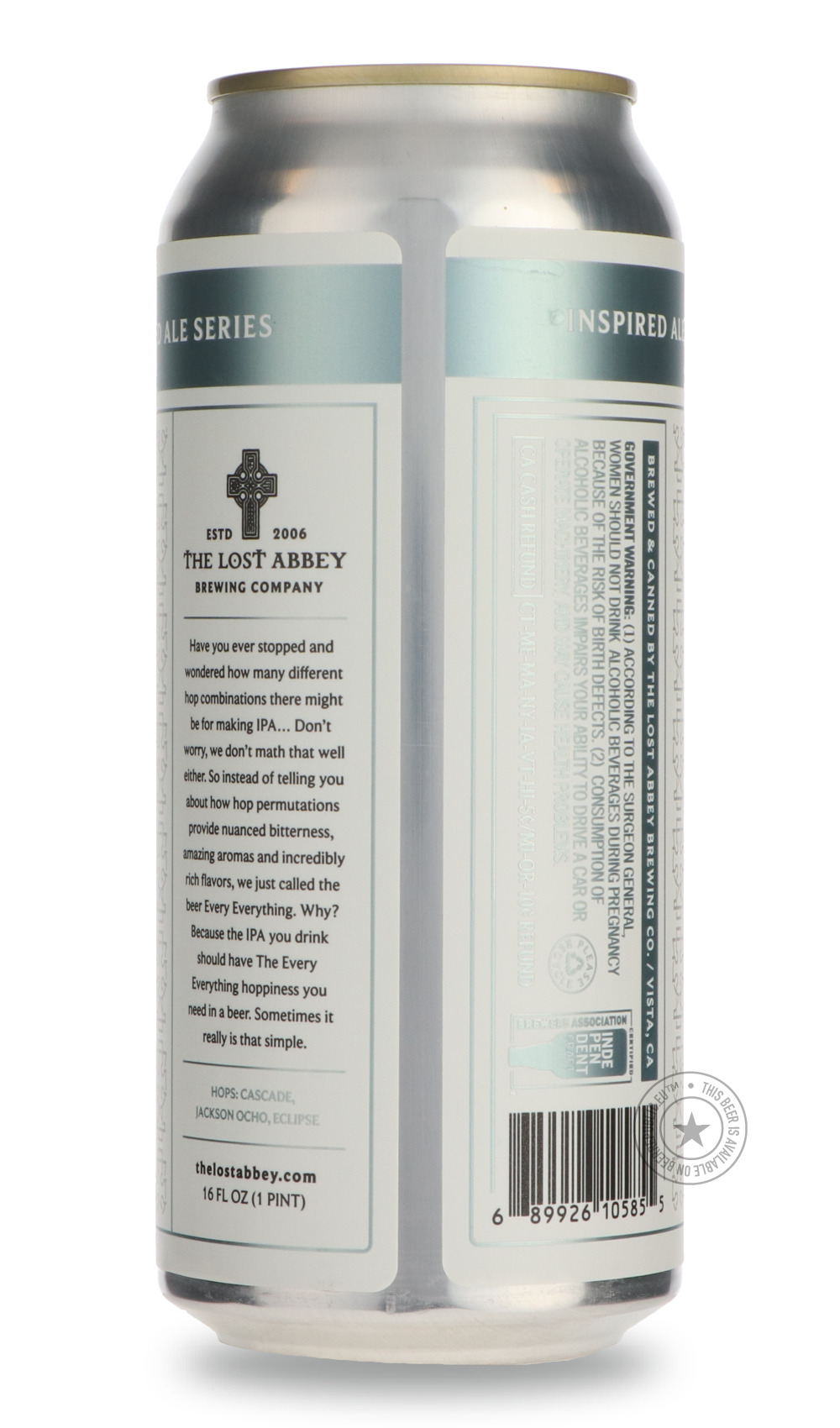 -Lost Abbey- Every Everything-IPA- Only @ Beer Republic - The best online beer store for American & Canadian craft beer - Buy beer online from the USA and Canada - Bier online kopen - Amerikaans bier kopen - Craft beer store - Craft beer kopen - Amerikanisch bier kaufen - Bier online kaufen - Acheter biere online - IPA - Stout - Porter - New England IPA - Hazy IPA - Imperial Stout - Barrel Aged - Barrel Aged Imperial Stout - Brown - Dark beer - Blond - Blonde - Pilsner - Lager - Wheat - Weizen - Amber - Bar