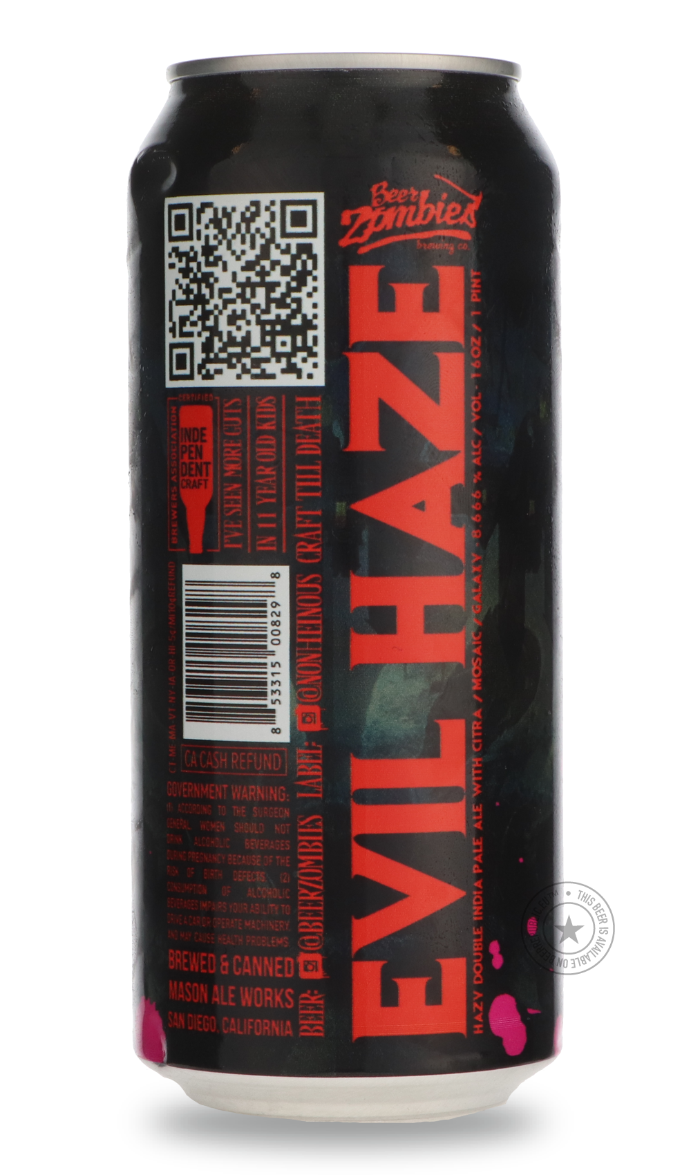 -Beer Zombies- Evil Haze-IPA- Only @ Beer Republic - The best online beer store for American & Canadian craft beer - Buy beer online from the USA and Canada - Bier online kopen - Amerikaans bier kopen - Craft beer store - Craft beer kopen - Amerikanisch bier kaufen - Bier online kaufen - Acheter biere online - IPA - Stout - Porter - New England IPA - Hazy IPA - Imperial Stout - Barrel Aged - Barrel Aged Imperial Stout - Brown - Dark beer - Blond - Blonde - Pilsner - Lager - Wheat - Weizen - Amber - Barley W