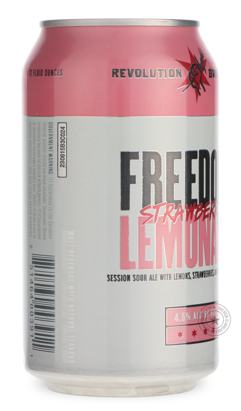 -Revolution- Freedom Strawberry Lemonade-Sour / Wild & Fruity- Only @ Beer Republic - The best online beer store for American & Canadian craft beer - Buy beer online from the USA and Canada - Bier online kopen - Amerikaans bier kopen - Craft beer store - Craft beer kopen - Amerikanisch bier kaufen - Bier online kaufen - Acheter biere online - IPA - Stout - Porter - New England IPA - Hazy IPA - Imperial Stout - Barrel Aged - Barrel Aged Imperial Stout - Brown - Dark beer - Blond - Blonde - Pilsner - Lager - 