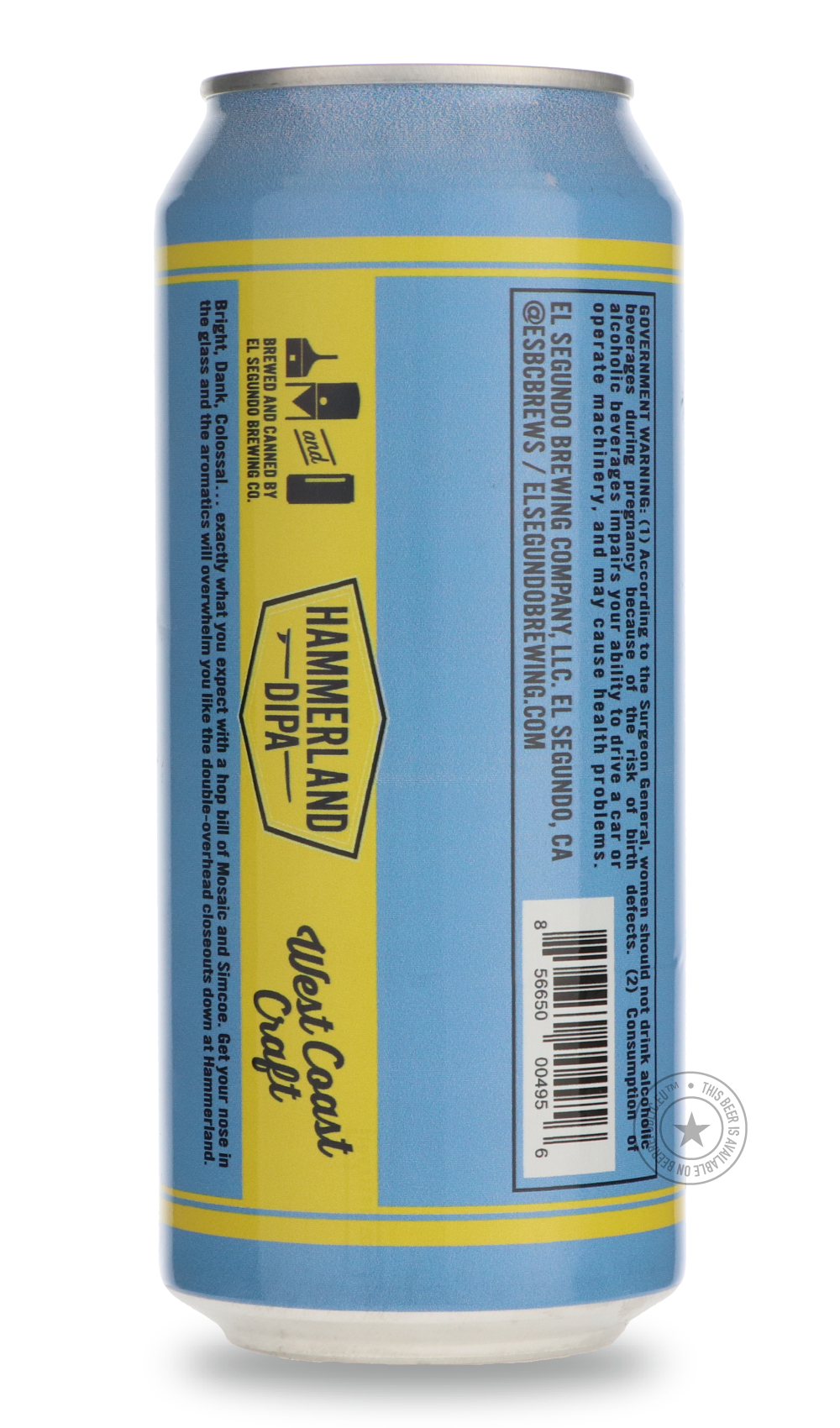 -El Segundo- Hammerland DIPA-IPA- Only @ Beer Republic - The best online beer store for American & Canadian craft beer - Buy beer online from the USA and Canada - Bier online kopen - Amerikaans bier kopen - Craft beer store - Craft beer kopen - Amerikanisch bier kaufen - Bier online kaufen - Acheter biere online - IPA - Stout - Porter - New England IPA - Hazy IPA - Imperial Stout - Barrel Aged - Barrel Aged Imperial Stout - Brown - Dark beer - Blond - Blonde - Pilsner - Lager - Wheat - Weizen - Amber - Barl