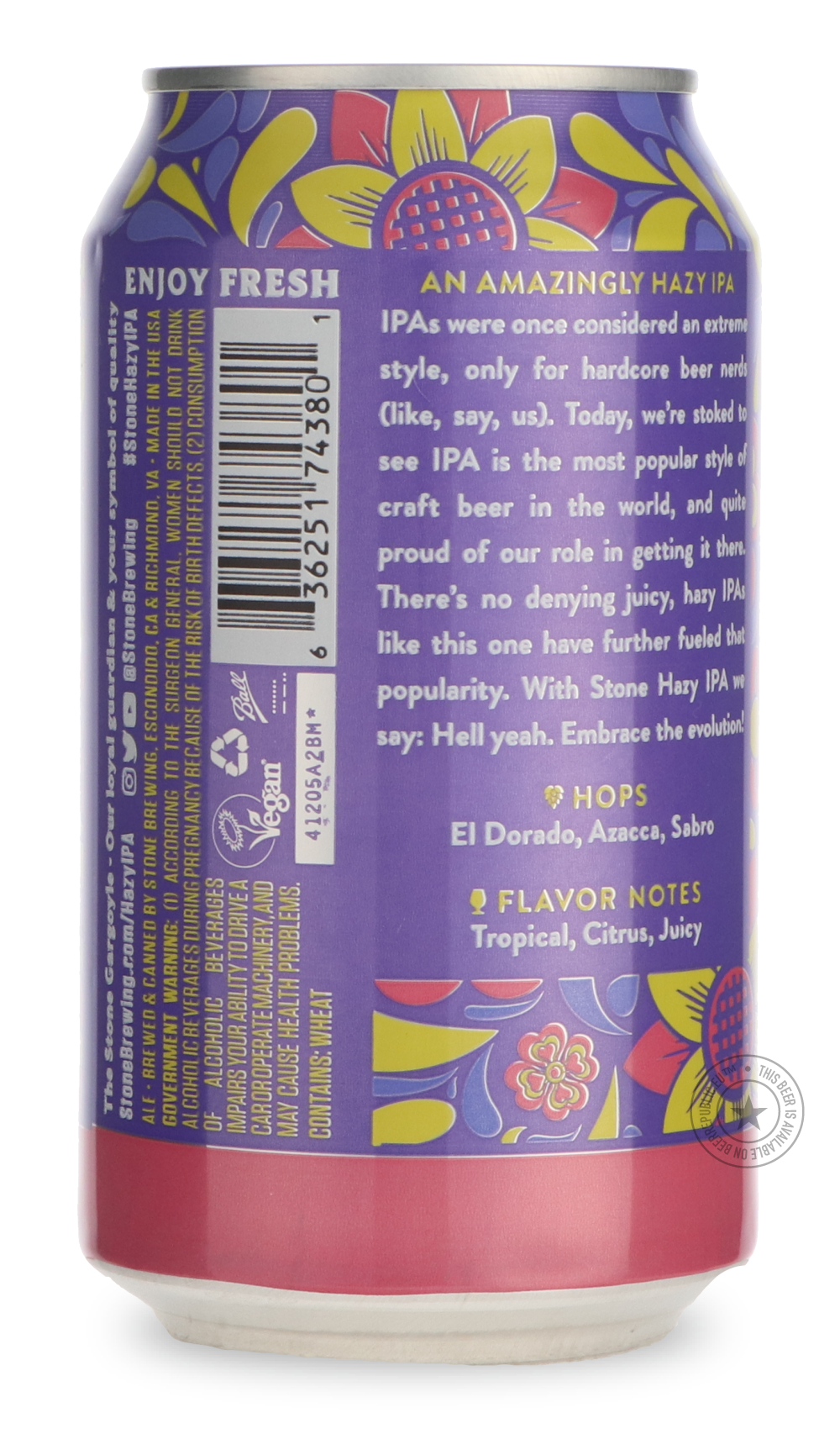 -Stone USA- Hazy IPA-IPA- Only @ Beer Republic - The best online beer store for American & Canadian craft beer - Buy beer online from the USA and Canada - Bier online kopen - Amerikaans bier kopen - Craft beer store - Craft beer kopen - Amerikanisch bier kaufen - Bier online kaufen - Acheter biere online - IPA - Stout - Porter - New England IPA - Hazy IPA - Imperial Stout - Barrel Aged - Barrel Aged Imperial Stout - Brown - Dark beer - Blond - Blonde - Pilsner - Lager - Wheat - Weizen - Amber - Barley Wine 