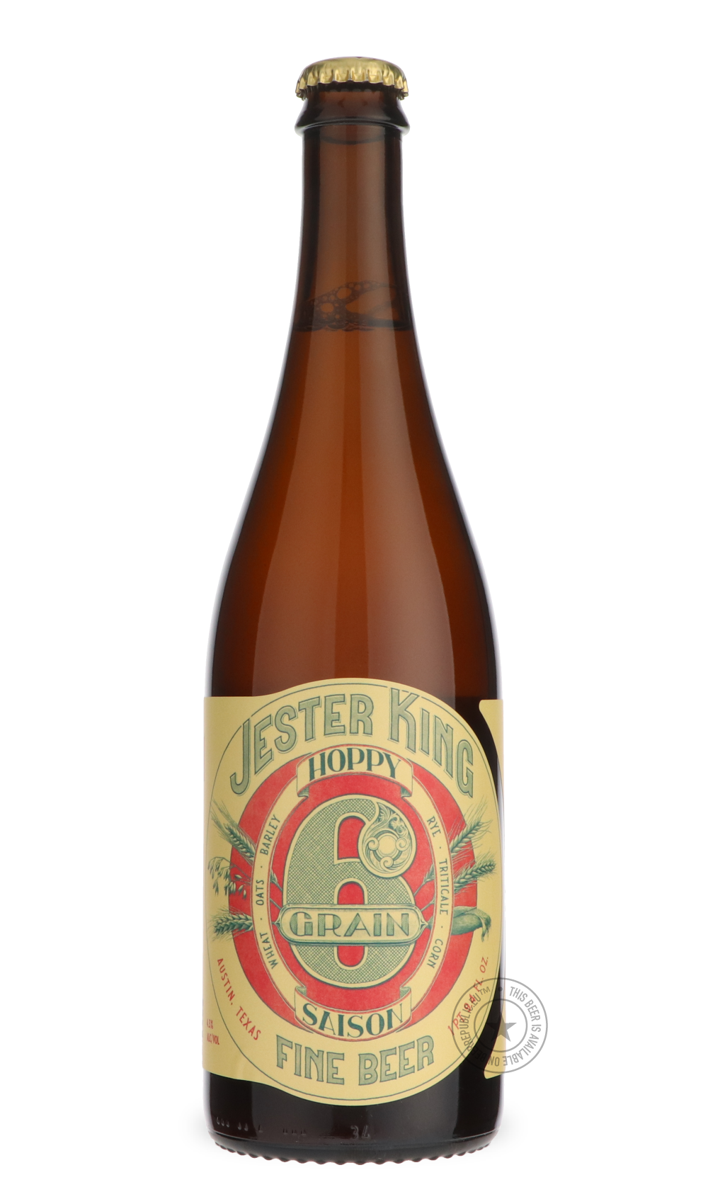 -Jester King- Hoppy 6 Grain Saison Batch #1-Sour / Wild & Fruity- Only @ Beer Republic - The best online beer store for American & Canadian craft beer - Buy beer online from the USA and Canada - Bier online kopen - Amerikaans bier kopen - Craft beer store - Craft beer kopen - Amerikanisch bier kaufen - Bier online kaufen - Acheter biere online - IPA - Stout - Porter - New England IPA - Hazy IPA - Imperial Stout - Barrel Aged - Barrel Aged Imperial Stout - Brown - Dark beer - Blond - Blonde - Pilsner - Lager