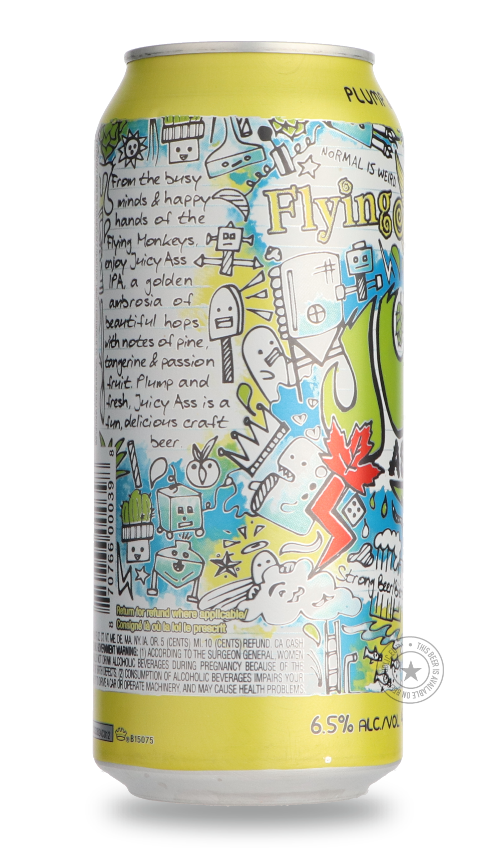 -Flying Monkeys- Juicy Ass-IPA- Only @ Beer Republic - The best online beer store for American & Canadian craft beer - Buy beer online from the USA and Canada - Bier online kopen - Amerikaans bier kopen - Craft beer store - Craft beer kopen - Amerikanisch bier kaufen - Bier online kaufen - Acheter biere online - IPA - Stout - Porter - New England IPA - Hazy IPA - Imperial Stout - Barrel Aged - Barrel Aged Imperial Stout - Brown - Dark beer - Blond - Blonde - Pilsner - Lager - Wheat - Weizen - Amber - Barley