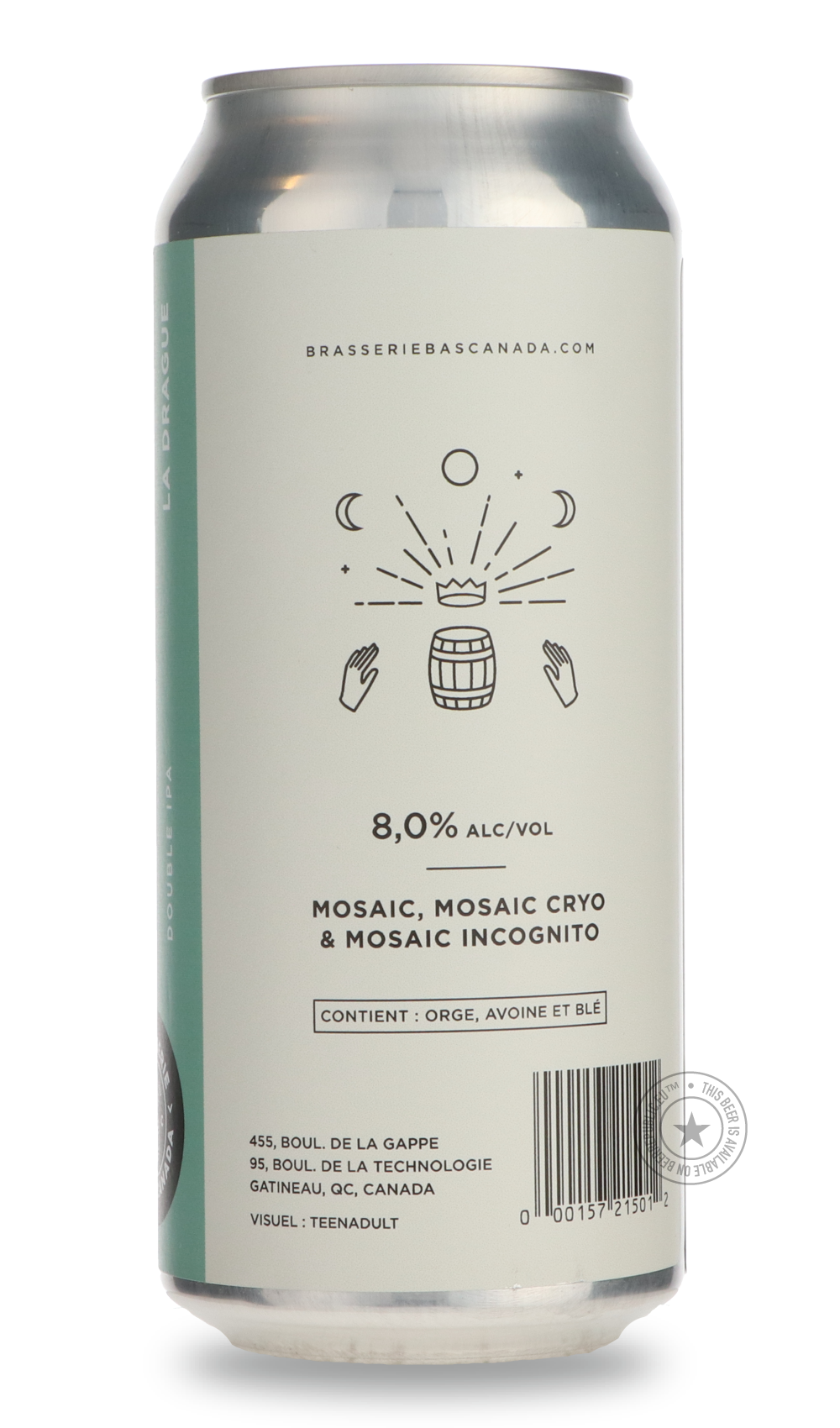Brasserie du Bas-Canada- La Drague-IPA- Only @ Beer Republic - The best online beer store for American & Canadian craft beer - Buy beer online from the USA and Canada - Bier online kopen - Amerikaans bier kopen - Craft beer store - Craft beer kopen - Amerikanisch bier kaufen - Bier online kaufen - Acheter biere online - IPA - Stout - Porter - New England IPA - Hazy IPA - Imperial Stout - Barrel Aged - Barrel Aged Imperial Stout - Brown - Dark beer - Blond - Blonde - Pilsner - Lager - Wheat - Weizen - Amber 