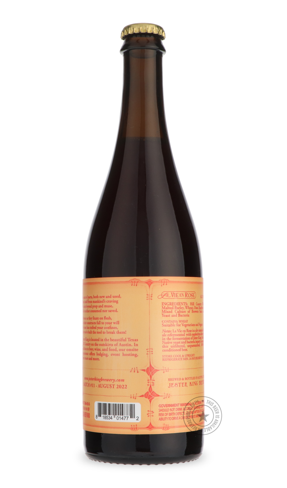 -Jester King- La Vie En Rose-Sour / Wild & Fruity- Only @ Beer Republic - The best online beer store for American & Canadian craft beer - Buy beer online from the USA and Canada - Bier online kopen - Amerikaans bier kopen - Craft beer store - Craft beer kopen - Amerikanisch bier kaufen - Bier online kaufen - Acheter biere online - IPA - Stout - Porter - New England IPA - Hazy IPA - Imperial Stout - Barrel Aged - Barrel Aged Imperial Stout - Brown - Dark beer - Blond - Blonde - Pilsner - Lager - Wheat - Weiz