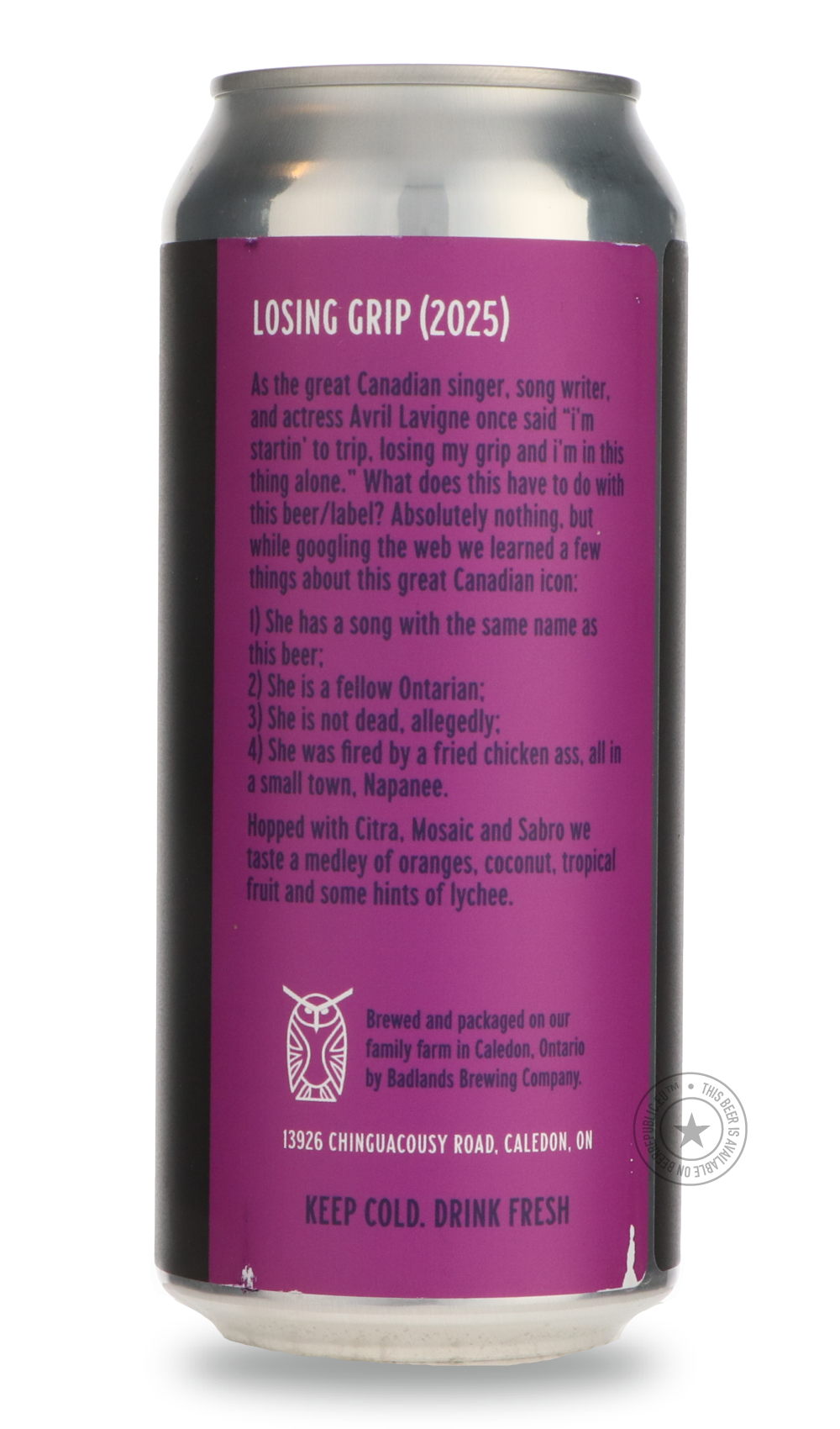-Badlands- Losing Grip-IPA- Only @ Beer Republic - The best online beer store for American & Canadian craft beer - Buy beer online from the USA and Canada - Bier online kopen - Amerikaans bier kopen - Craft beer store - Craft beer kopen - Amerikanisch bier kaufen - Bier online kaufen - Acheter biere online - IPA - Stout - Porter - New England IPA - Hazy IPA - Imperial Stout - Barrel Aged - Barrel Aged Imperial Stout - Brown - Dark beer - Blond - Blonde - Pilsner - Lager - Wheat - Weizen - Amber - Barley Win