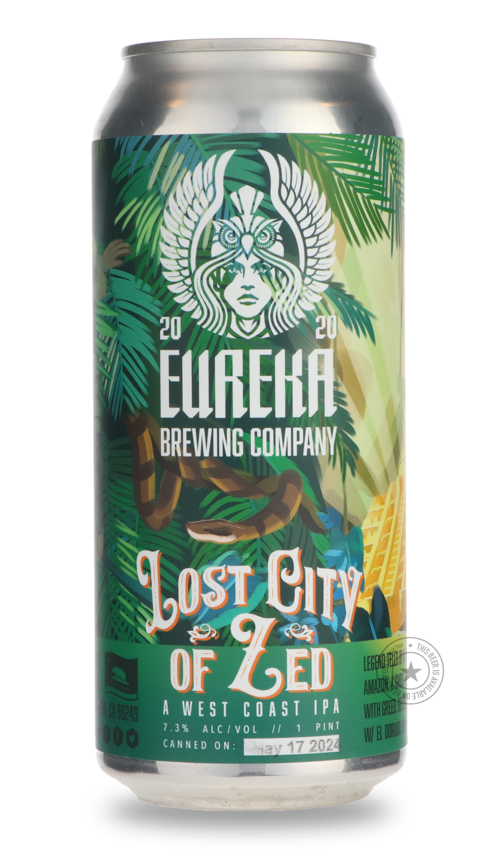 -Eureka- Lost City of Zed-IPA- Only @ Beer Republic - The best online beer store for American & Canadian craft beer - Buy beer online from the USA and Canada - Bier online kopen - Amerikaans bier kopen - Craft beer store - Craft beer kopen - Amerikanisch bier kaufen - Bier online kaufen - Acheter biere online - IPA - Stout - Porter - New England IPA - Hazy IPA - Imperial Stout - Barrel Aged - Barrel Aged Imperial Stout - Brown - Dark beer - Blond - Blonde - Pilsner - Lager - Wheat - Weizen - Amber - Barley 