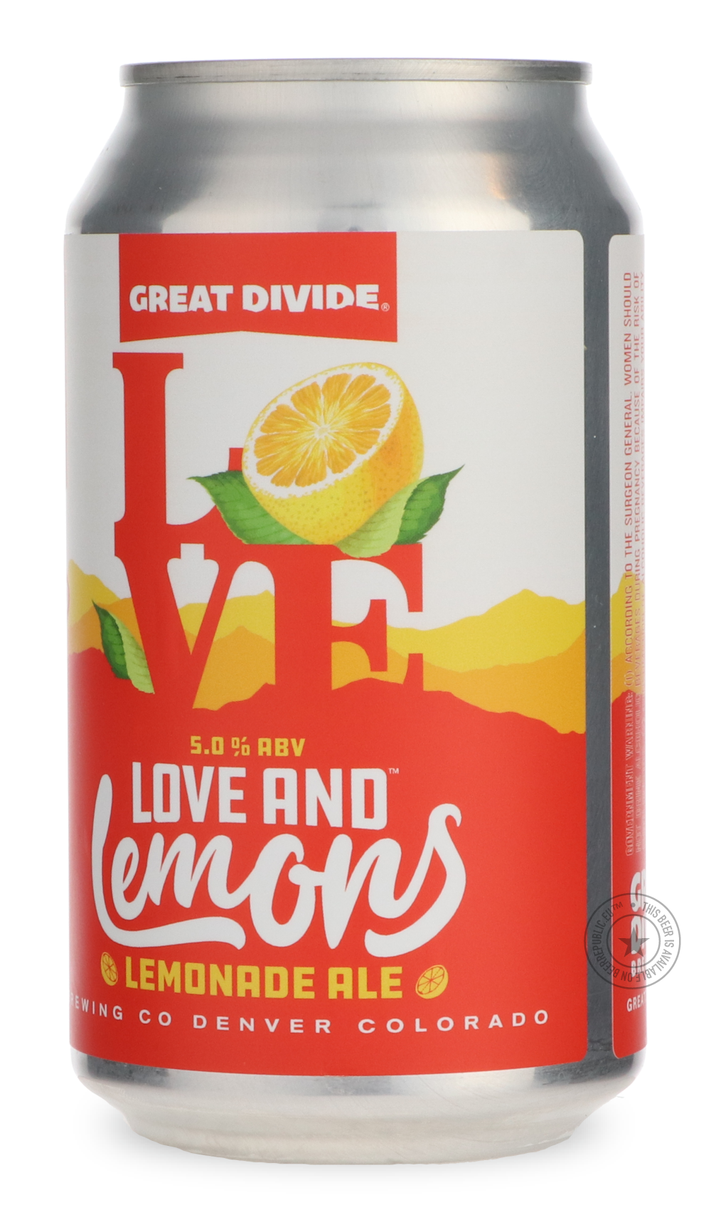 -Great Divide- Love & Lemons-Sour / Wild & Fruity- Only @ Beer Republic - The best online beer store for American & Canadian craft beer - Buy beer online from the USA and Canada - Bier online kopen - Amerikaans bier kopen - Craft beer store - Craft beer kopen - Amerikanisch bier kaufen - Bier online kaufen - Acheter biere online - IPA - Stout - Porter - New England IPA - Hazy IPA - Imperial Stout - Barrel Aged - Barrel Aged Imperial Stout - Brown - Dark beer - Blond - Blonde - Pilsner - Lager - Wheat - Weiz