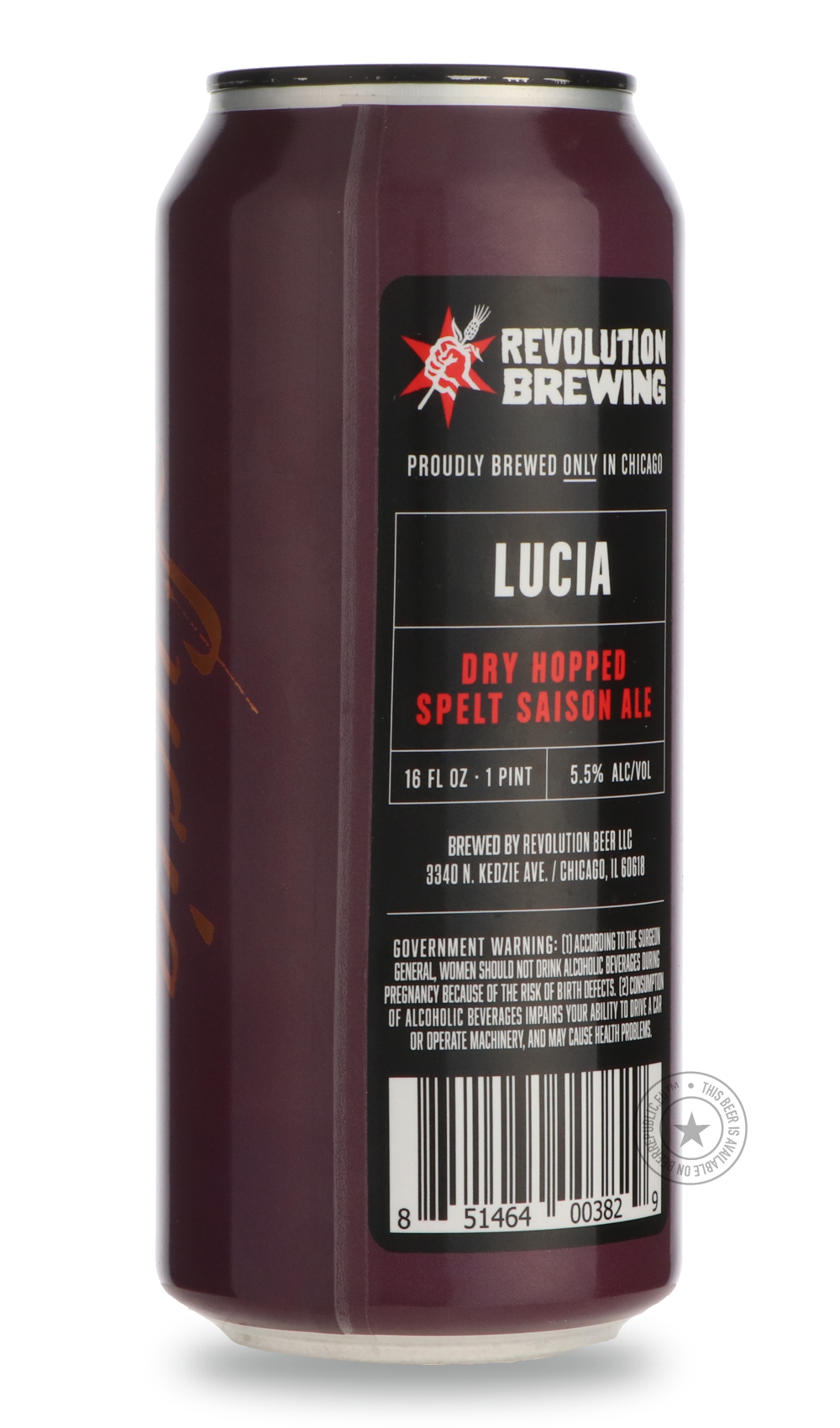-Revolution- Lucia-Pale- Only @ Beer Republic - The best online beer store for American & Canadian craft beer - Buy beer online from the USA and Canada - Bier online kopen - Amerikaans bier kopen - Craft beer store - Craft beer kopen - Amerikanisch bier kaufen - Bier online kaufen - Acheter biere online - IPA - Stout - Porter - New England IPA - Hazy IPA - Imperial Stout - Barrel Aged - Barrel Aged Imperial Stout - Brown - Dark beer - Blond - Blonde - Pilsner - Lager - Wheat - Weizen - Amber - Barley Wine -