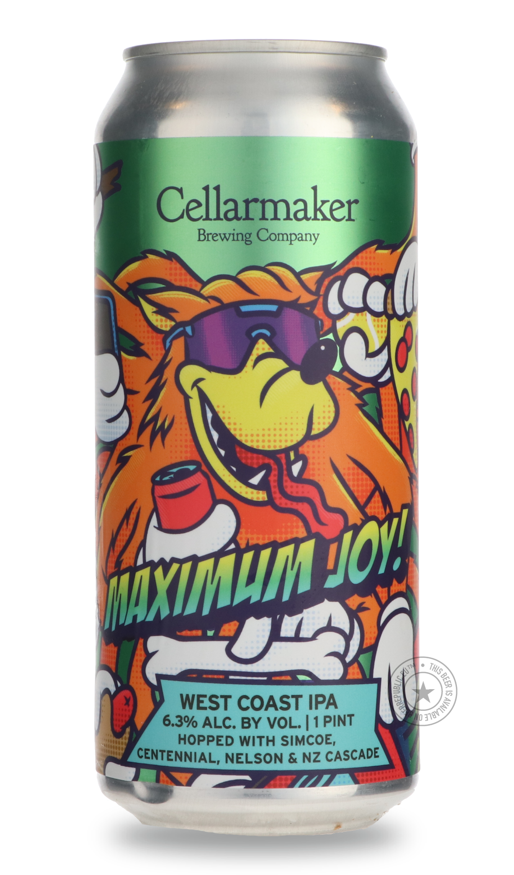 -Cellarmaker- Maximum Joy-IPA- Only @ Beer Republic - The best online beer store for American & Canadian craft beer - Buy beer online from the USA and Canada - Bier online kopen - Amerikaans bier kopen - Craft beer store - Craft beer kopen - Amerikanisch bier kaufen - Bier online kaufen - Acheter biere online - IPA - Stout - Porter - New England IPA - Hazy IPA - Imperial Stout - Barrel Aged - Barrel Aged Imperial Stout - Brown - Dark beer - Blond - Blonde - Pilsner - Lager - Wheat - Weizen - Amber - Barley 