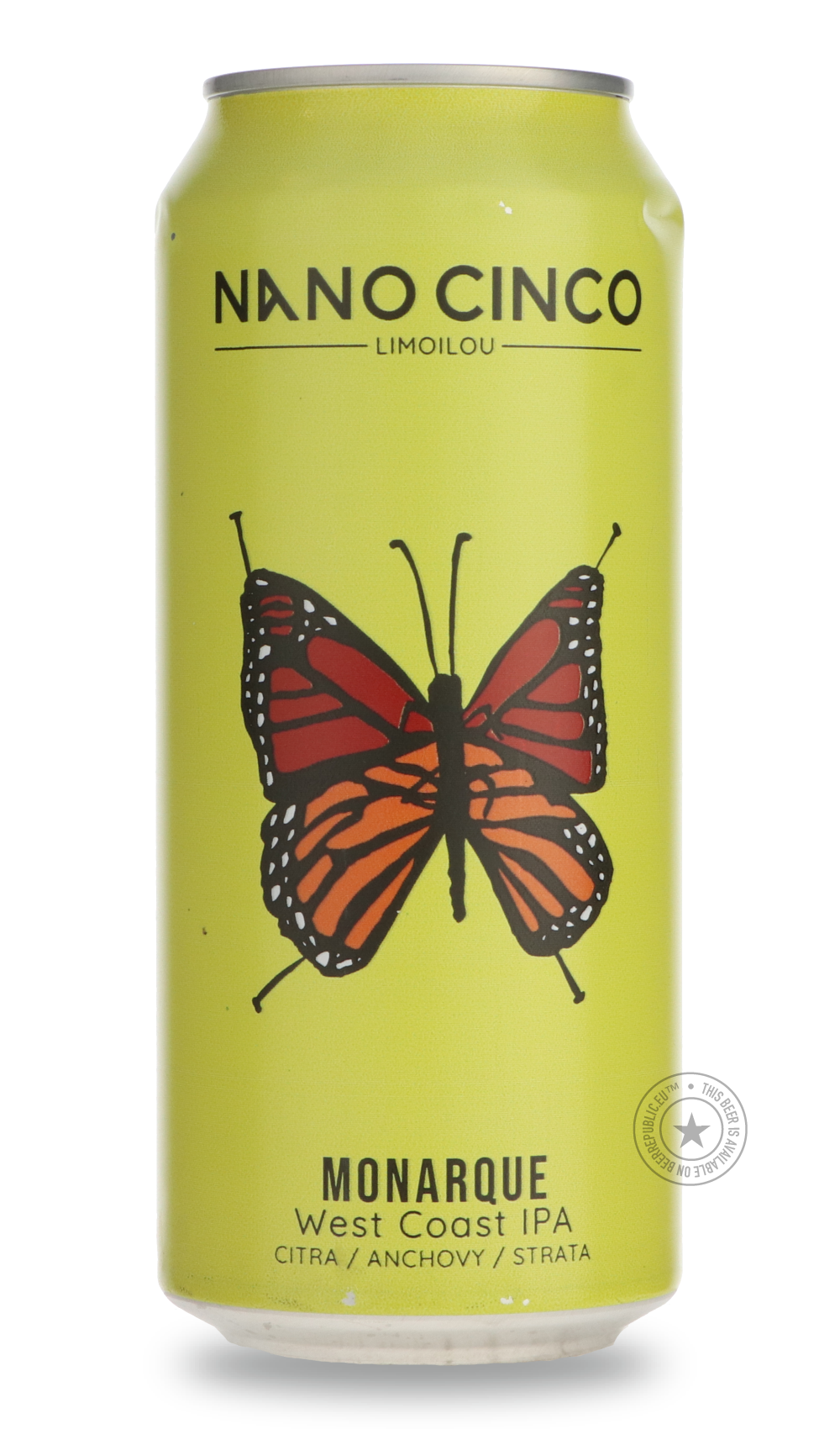 Nano Cinco- Monarque-IPA- Only @ Beer Republic - The best online beer store for American & Canadian craft beer - Buy beer online from the USA and Canada - Bier online kopen - Amerikaans bier kopen - Craft beer store - Craft beer kopen - Amerikanisch bier kaufen - Bier online kaufen - Acheter biere online - IPA - Stout - Porter - New England IPA - Hazy IPA - Imperial Stout - Barrel Aged - Barrel Aged Imperial Stout - Brown - Dark beer - Blond - Blonde - Pilsner - Lager - Wheat - Weizen - Amber - Barley Wine 
