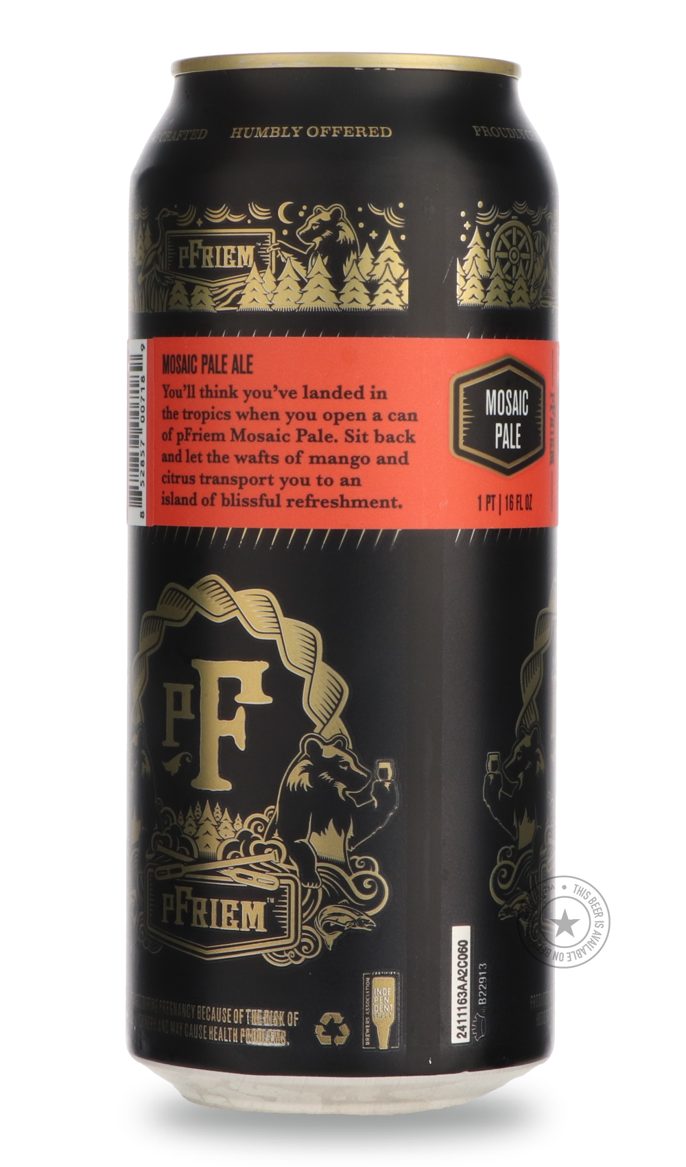 -pFriem- Mosaic Single-Hop Pale Ale-Pale- Only @ Beer Republic - The best online beer store for American & Canadian craft beer - Buy beer online from the USA and Canada - Bier online kopen - Amerikaans bier kopen - Craft beer store - Craft beer kopen - Amerikanisch bier kaufen - Bier online kaufen - Acheter biere online - IPA - Stout - Porter - New England IPA - Hazy IPA - Imperial Stout - Barrel Aged - Barrel Aged Imperial Stout - Brown - Dark beer - Blond - Blonde - Pilsner - Lager - Wheat - Weizen - Ambe