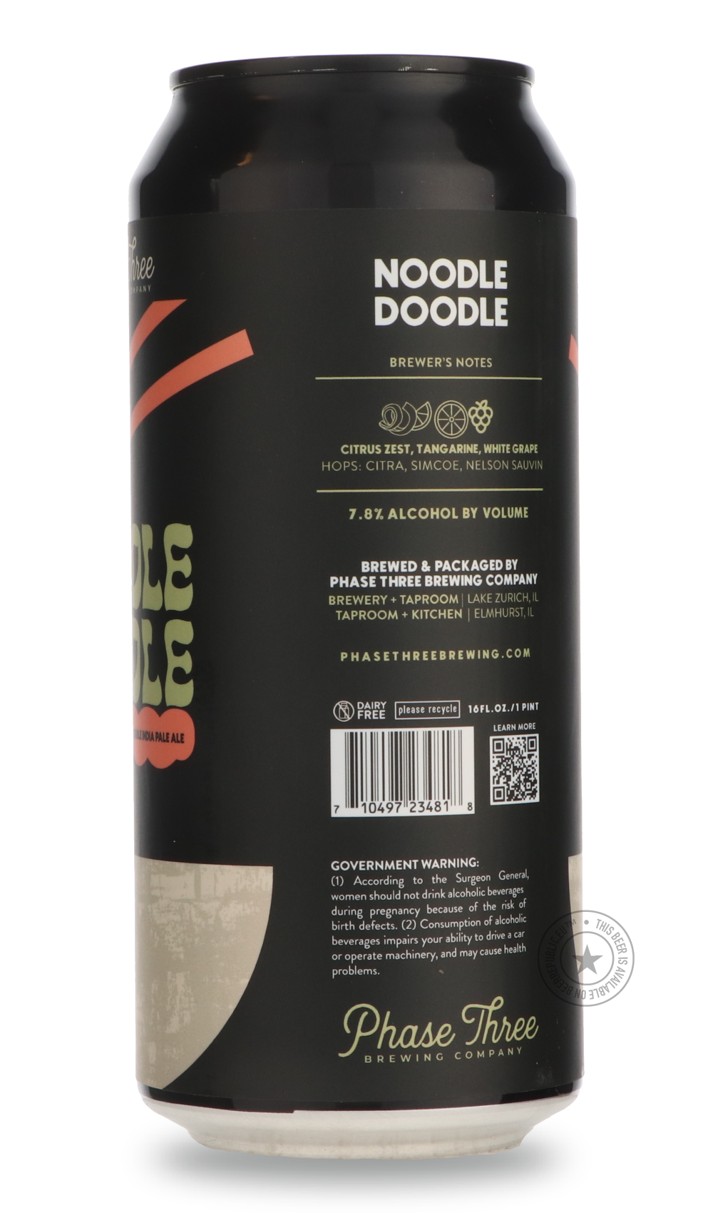 Phase Three- Noodle Doodle-IPA- Only @ Beer Republic - The best online beer store for American & Canadian craft beer - Buy beer online from the USA and Canada - Bier online kopen - Amerikaans bier kopen - Craft beer store - Craft beer kopen - Amerikanisch bier kaufen - Bier online kaufen - Acheter biere online - IPA - Stout - Porter - New England IPA - Hazy IPA - Imperial Stout - Barrel Aged - Barrel Aged Imperial Stout - Brown - Dark beer - Blond - Blonde - Pilsner - Lager - Wheat - Weizen - Amber - Barley