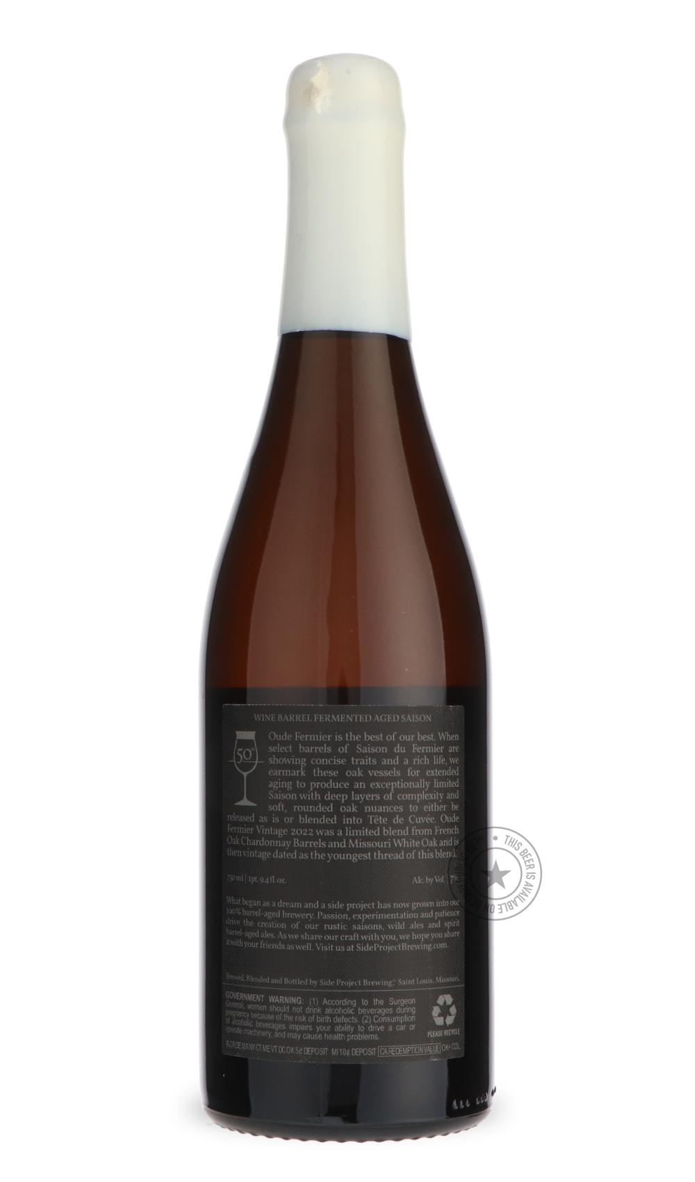 -Side Project- Oude Fermier Vintage 2022-Sour / Wild & Fruity- Only @ Beer Republic - The best online beer store for American & Canadian craft beer - Buy beer online from the USA and Canada - Bier online kopen - Amerikaans bier kopen - Craft beer store - Craft beer kopen - Amerikanisch bier kaufen - Bier online kaufen - Acheter biere online - IPA - Stout - Porter - New England IPA - Hazy IPA - Imperial Stout - Barrel Aged - Barrel Aged Imperial Stout - Brown - Dark beer - Blond - Blonde - Pilsner - Lager - 